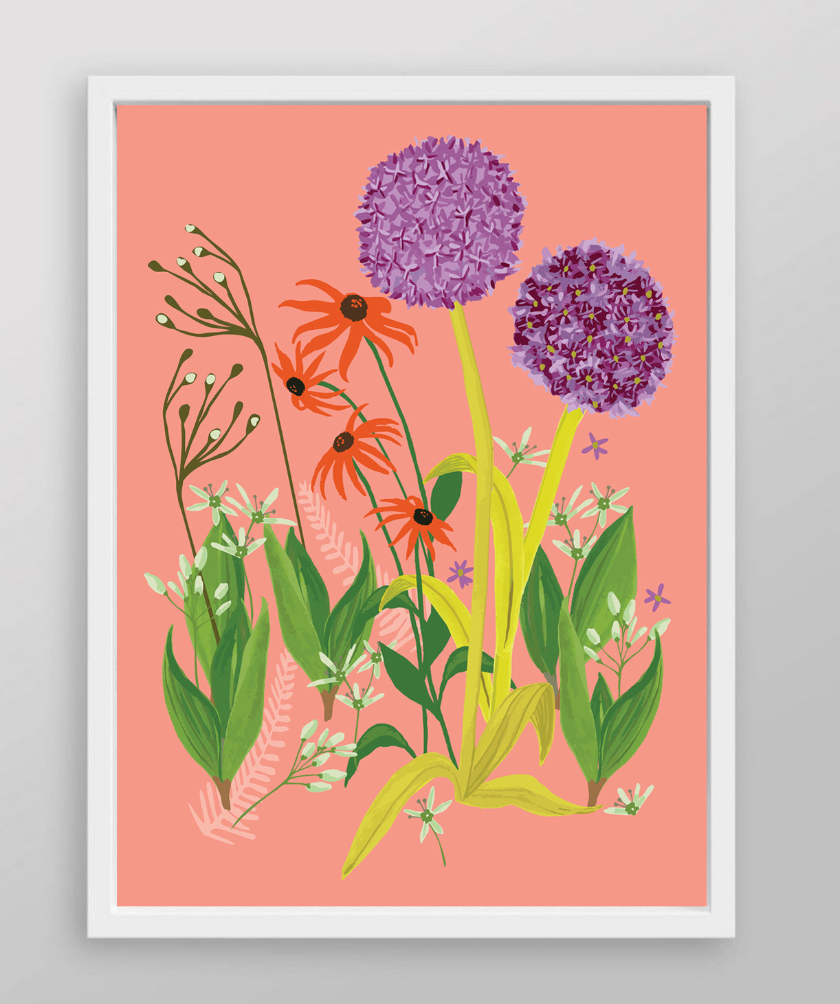 floral print artist front framed