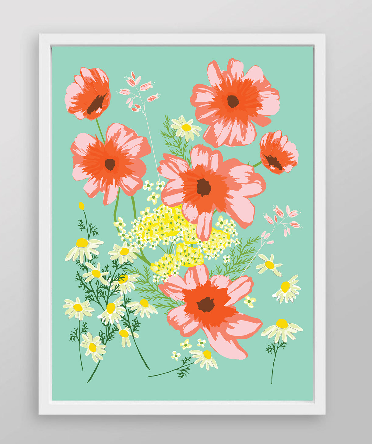 floral print artist front frame