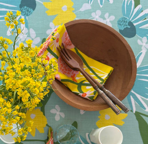 floral cloth napkin set single table top