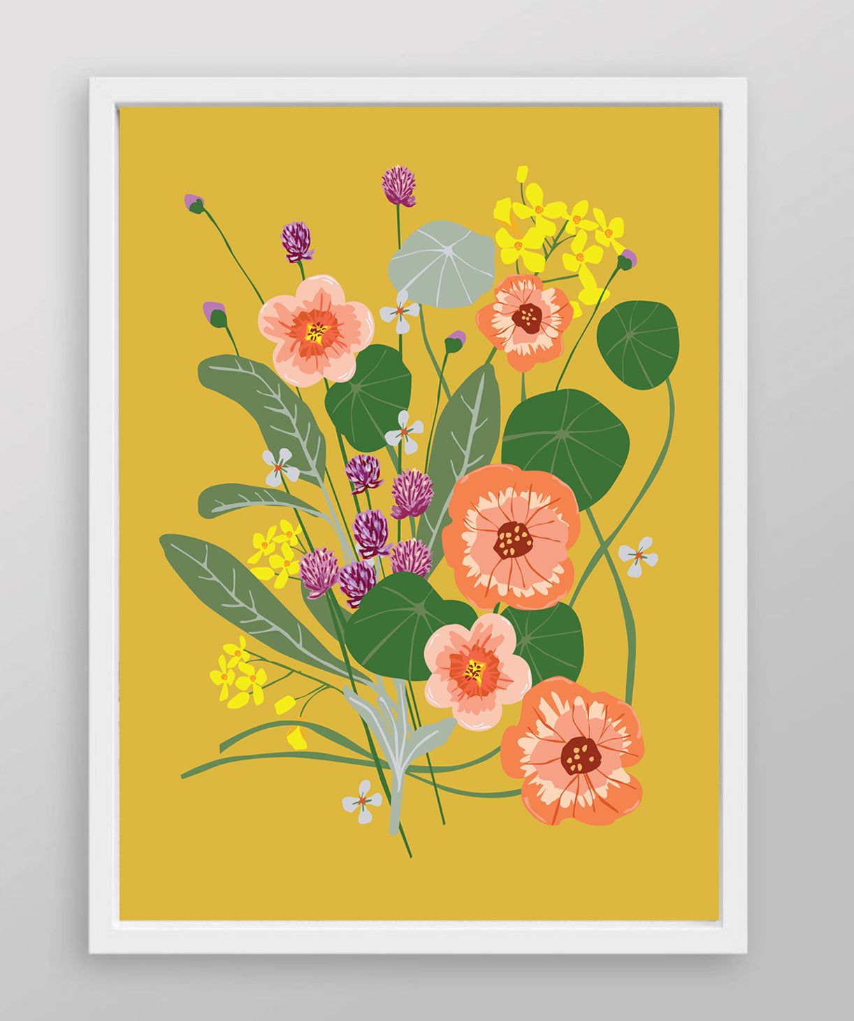 floral print artist front framed