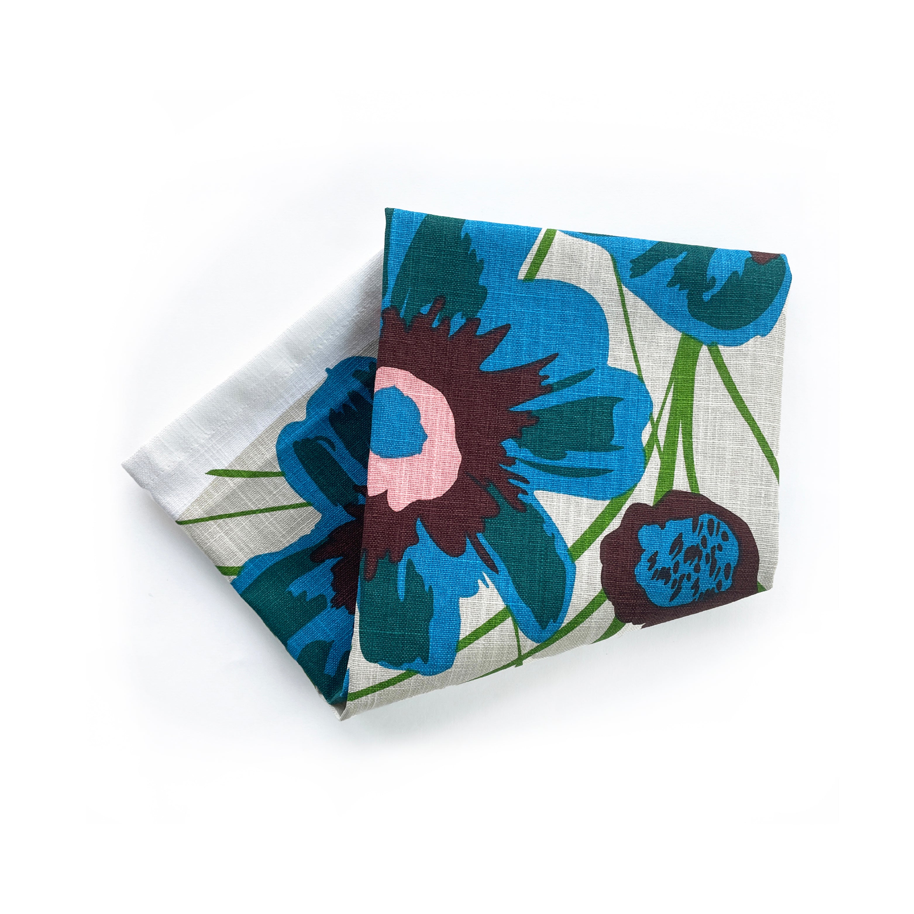 floral tea towel front folded
