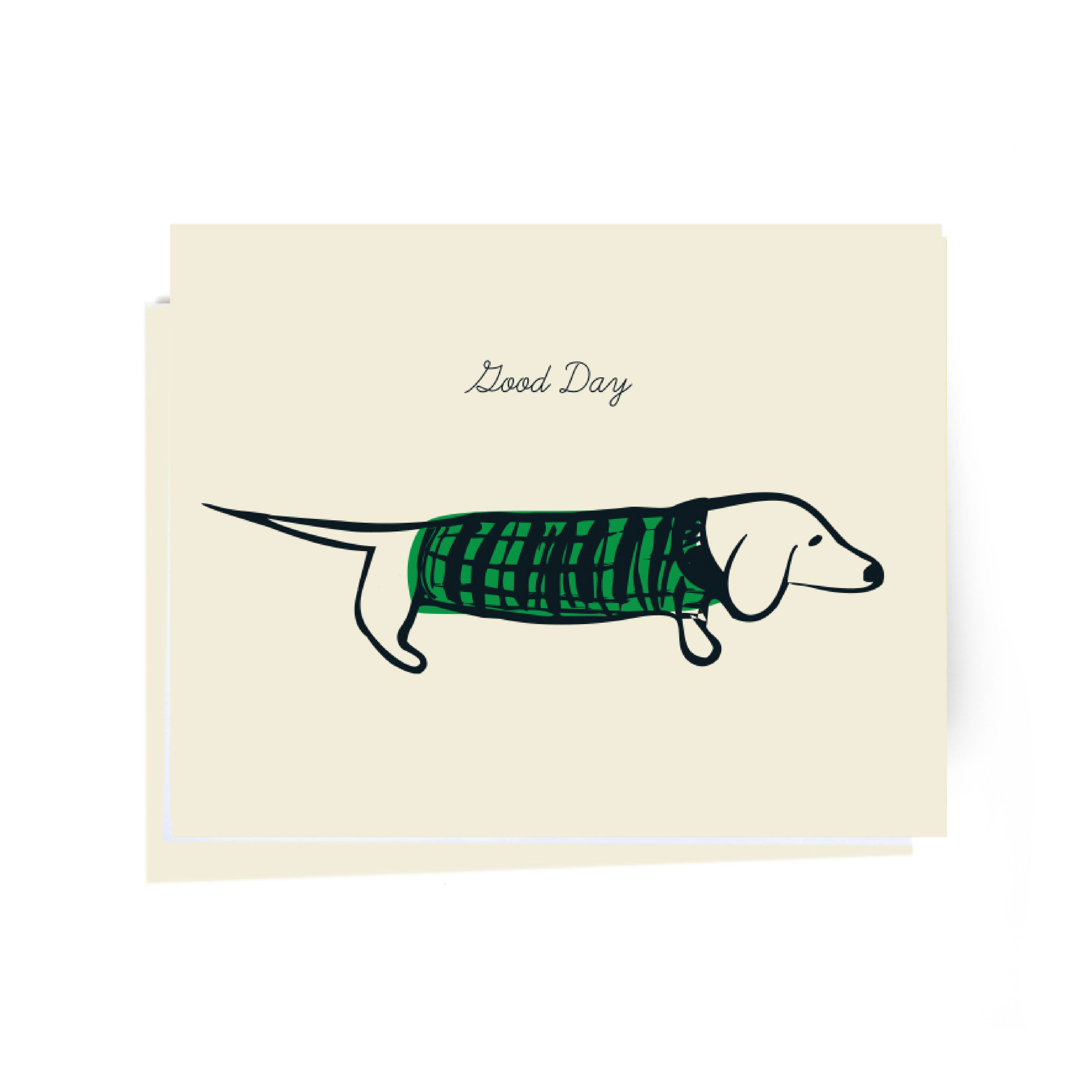 good day dog illustrated cards front
