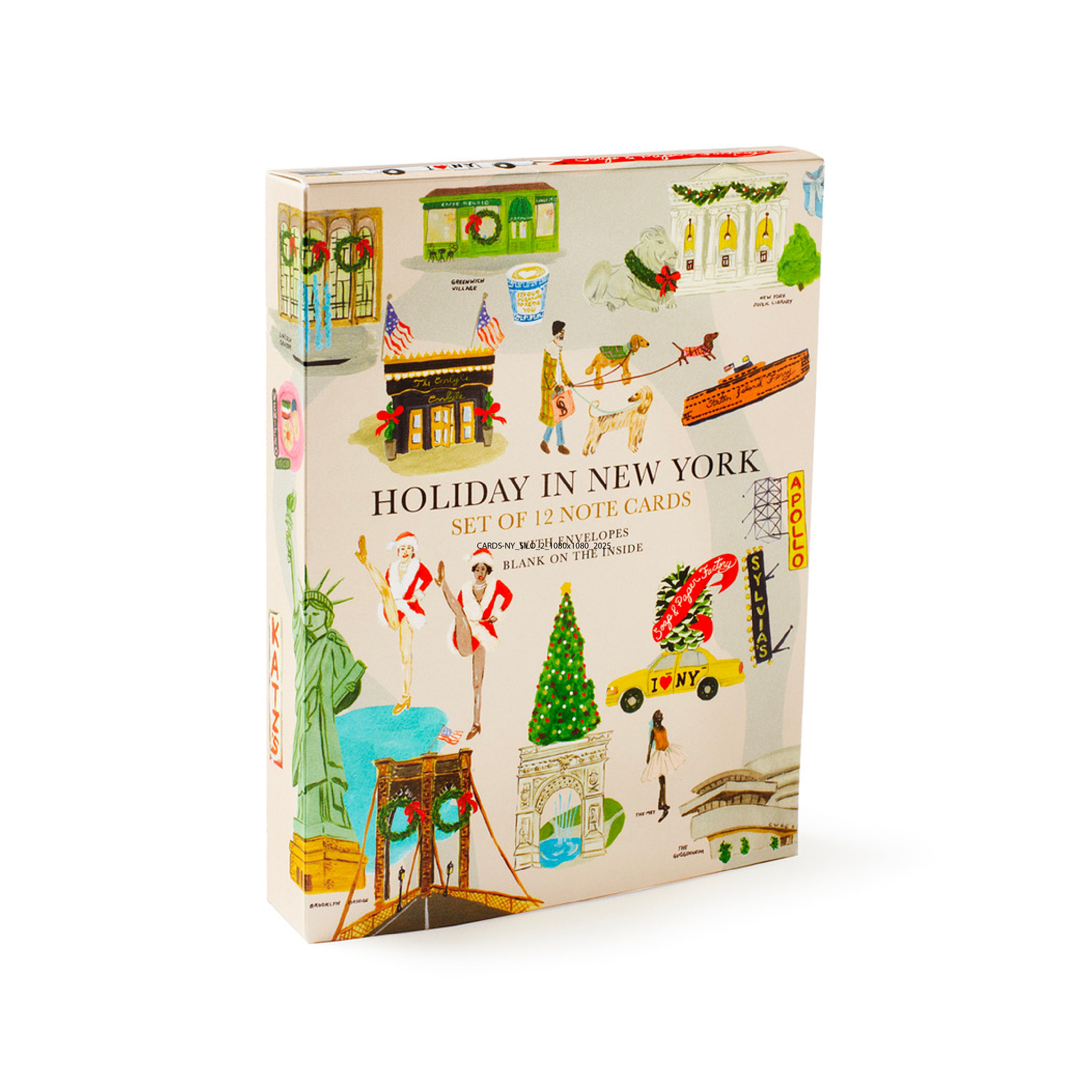 Holiday NYC boxed set illustrated cards front
