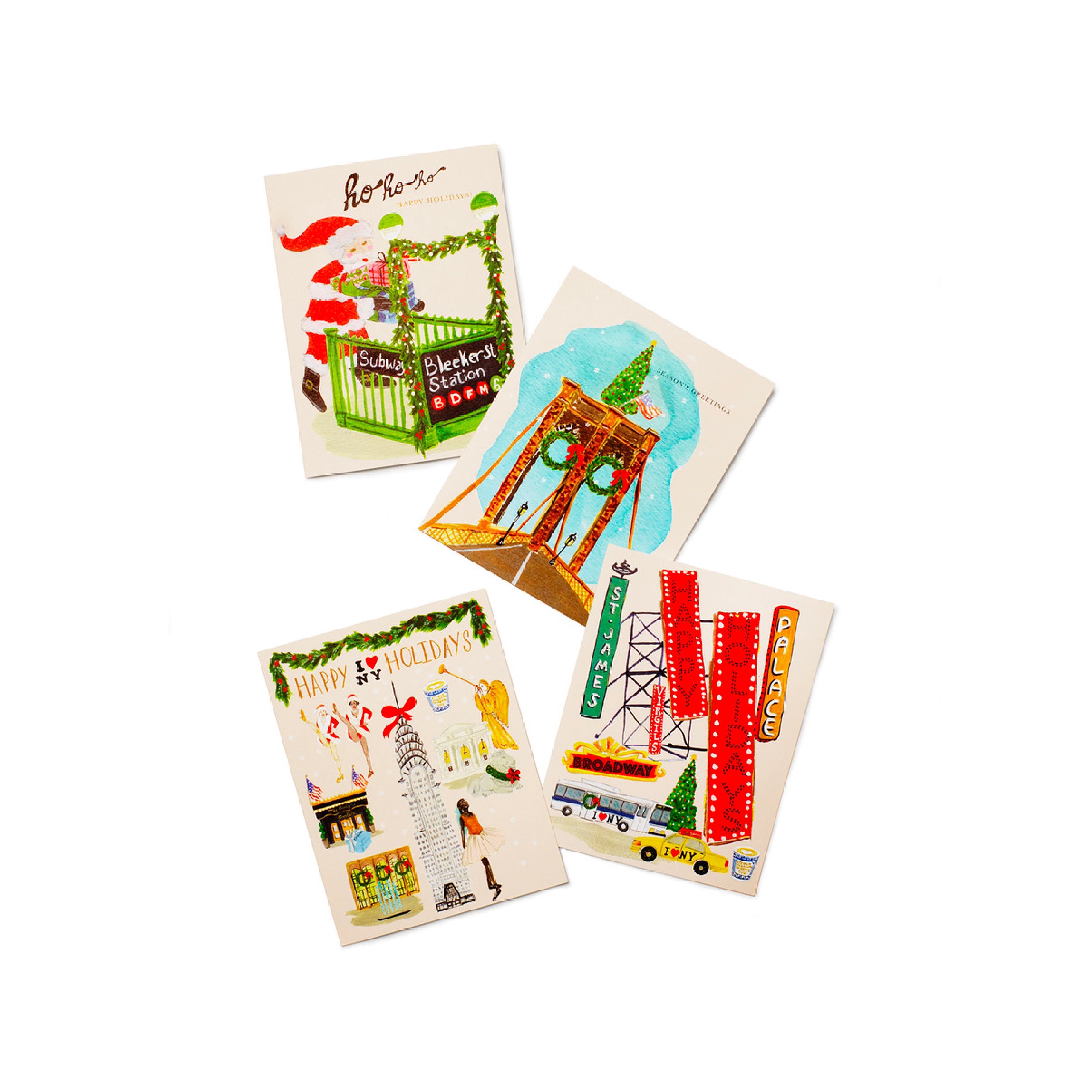 Holiday NYC boxed set illustrated cards front
