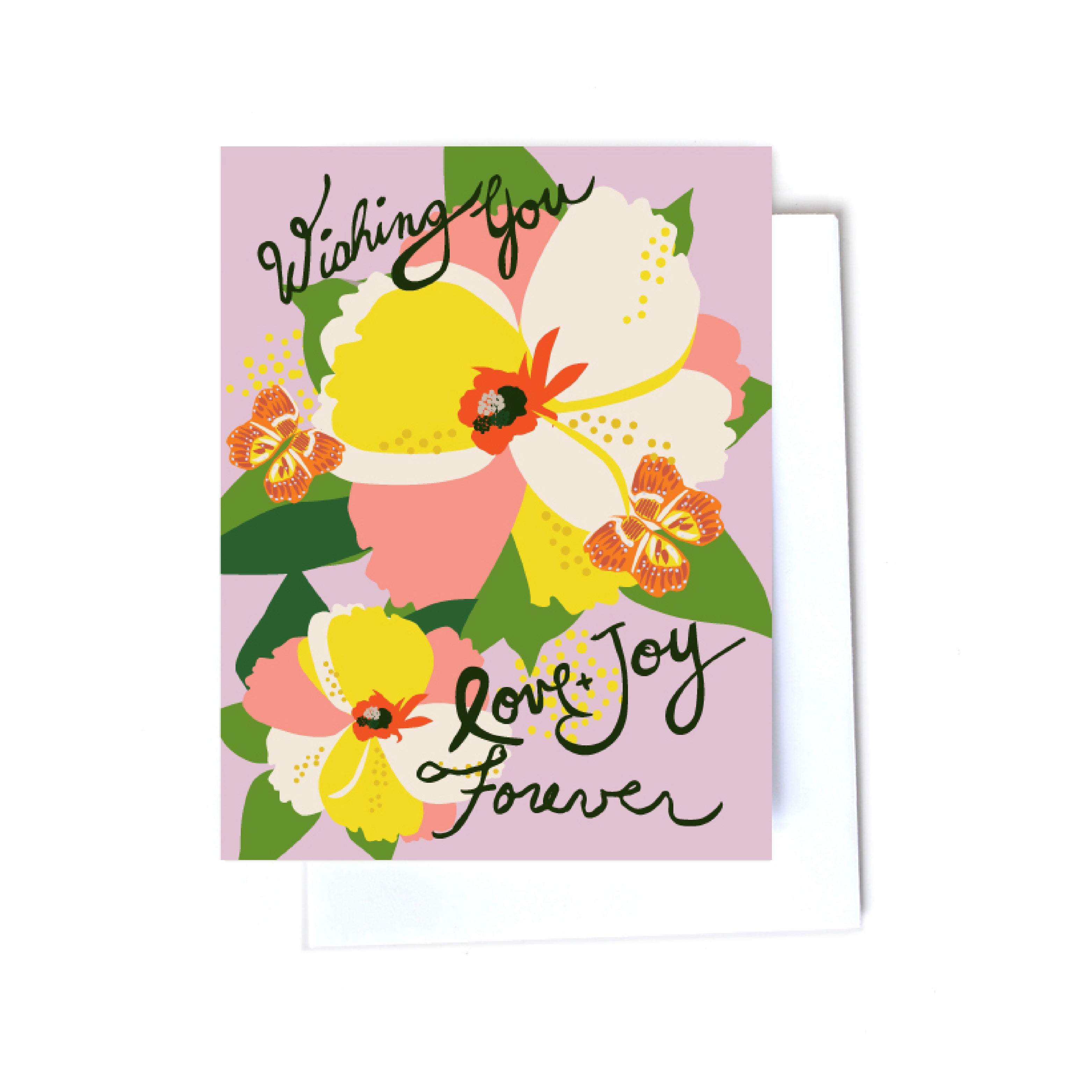 floral illustrated cards front