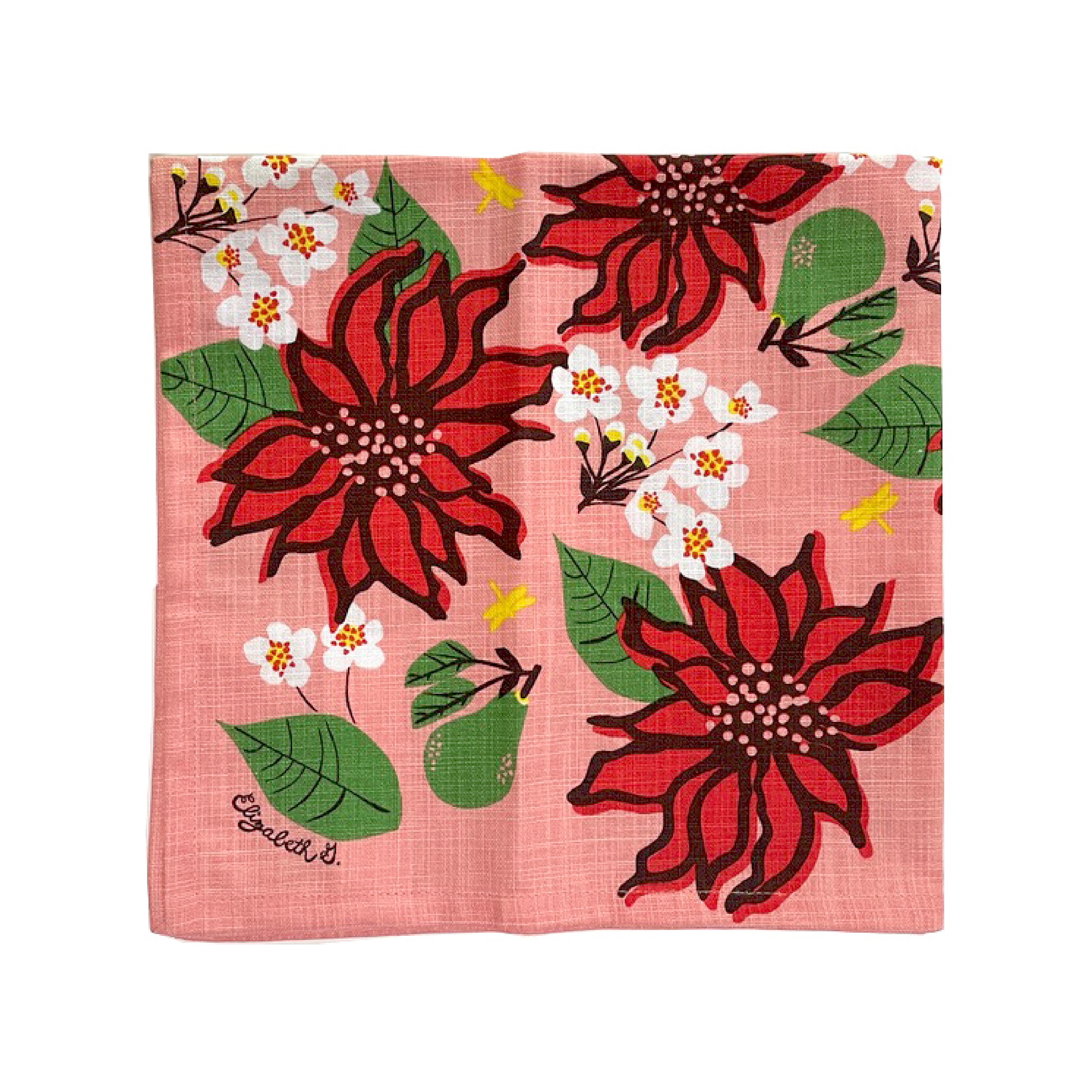 floral cloth napkin set single