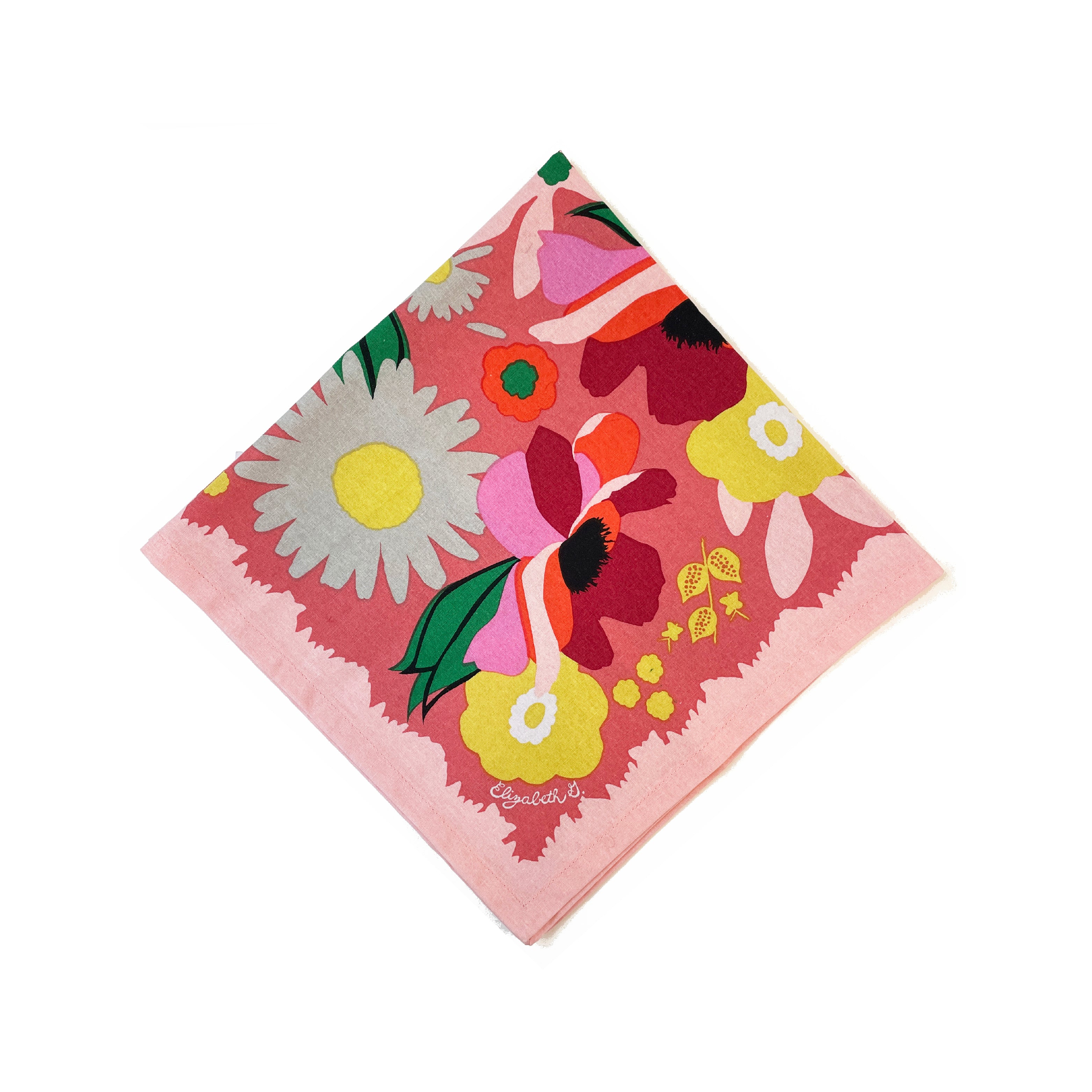floral cloth napkin set single