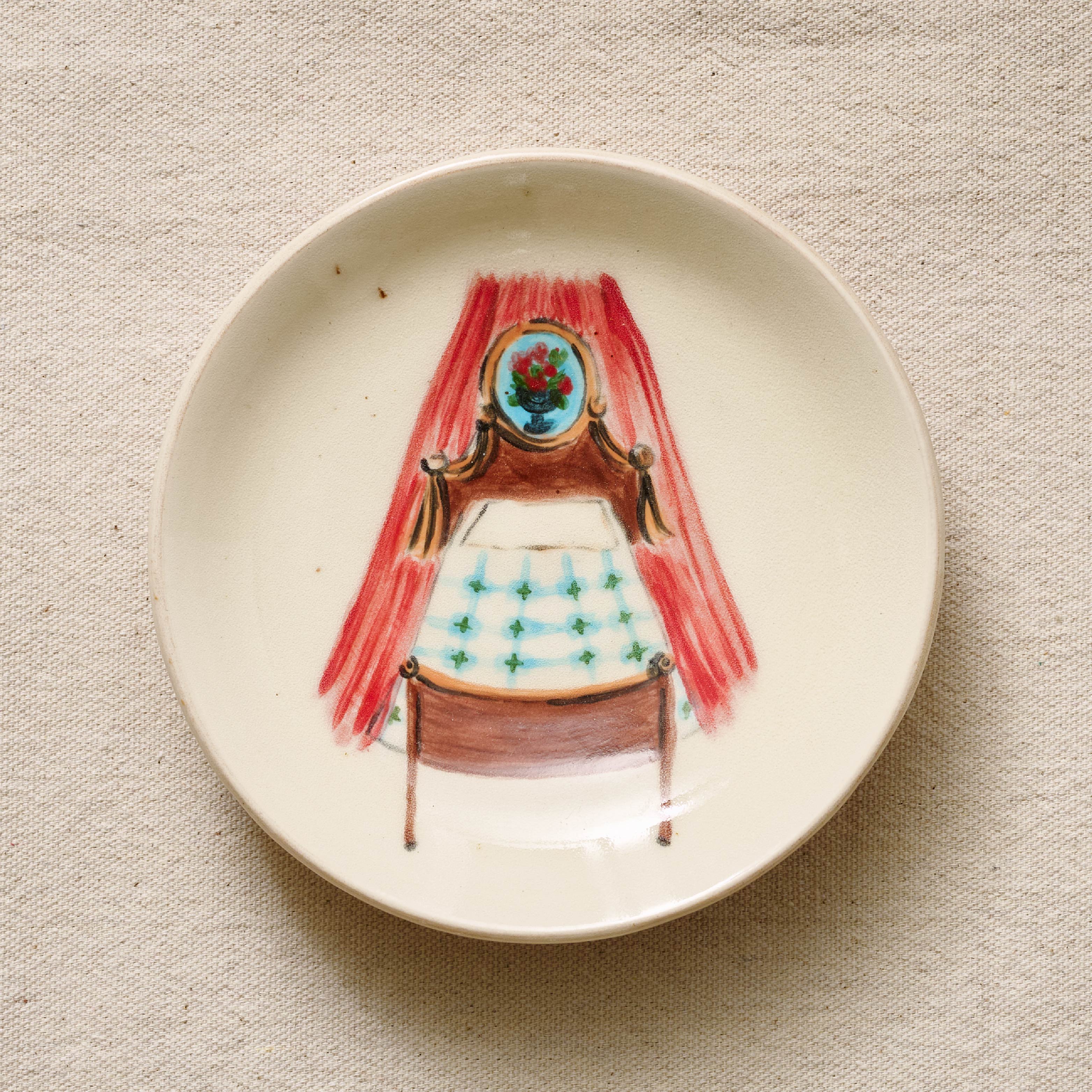 bed ceramic artwork front