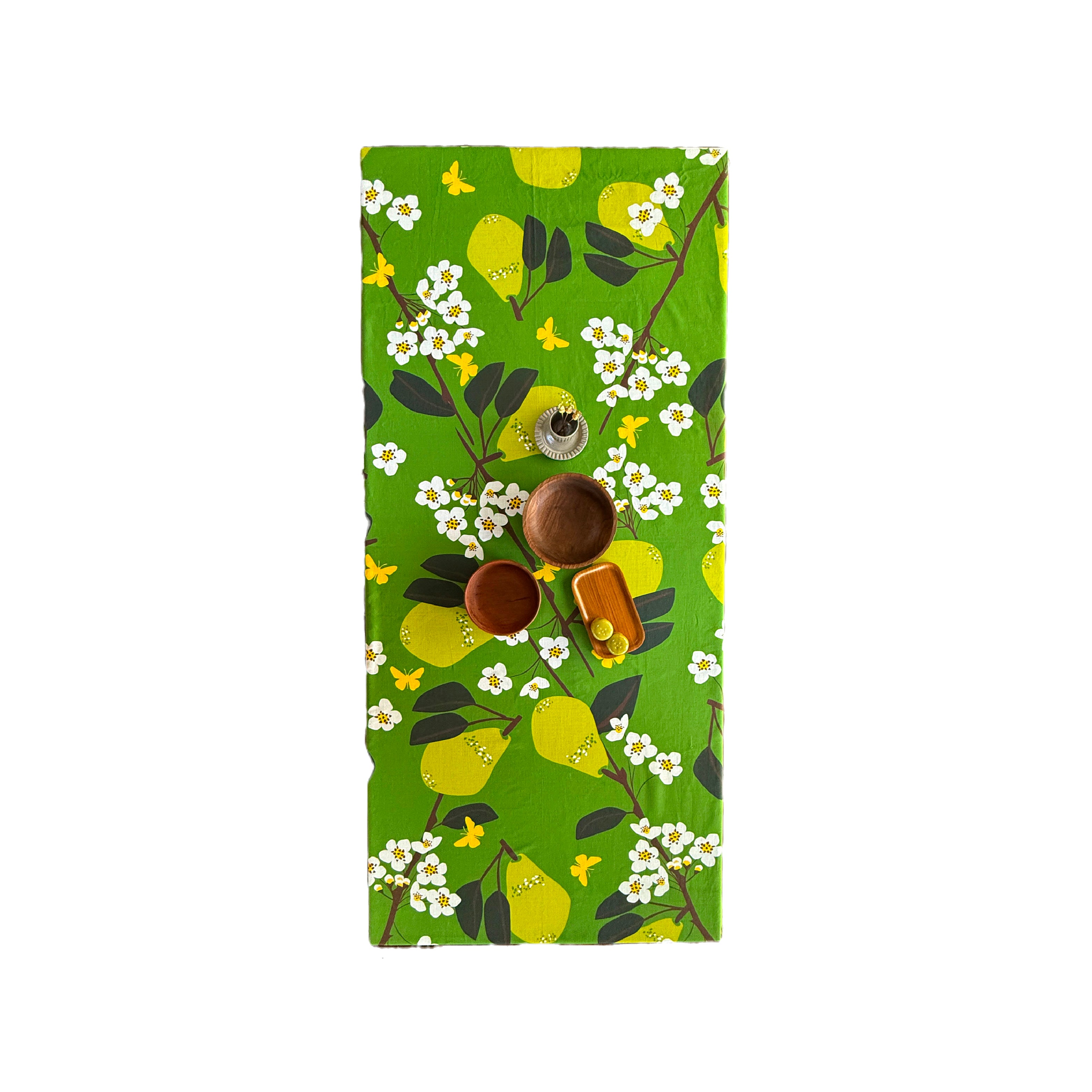 floral tablecloth table view