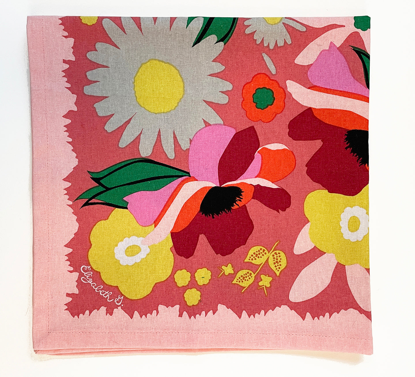 floral cloth napkin set single