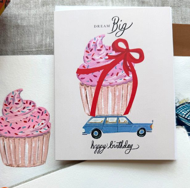original illustration for birthday card