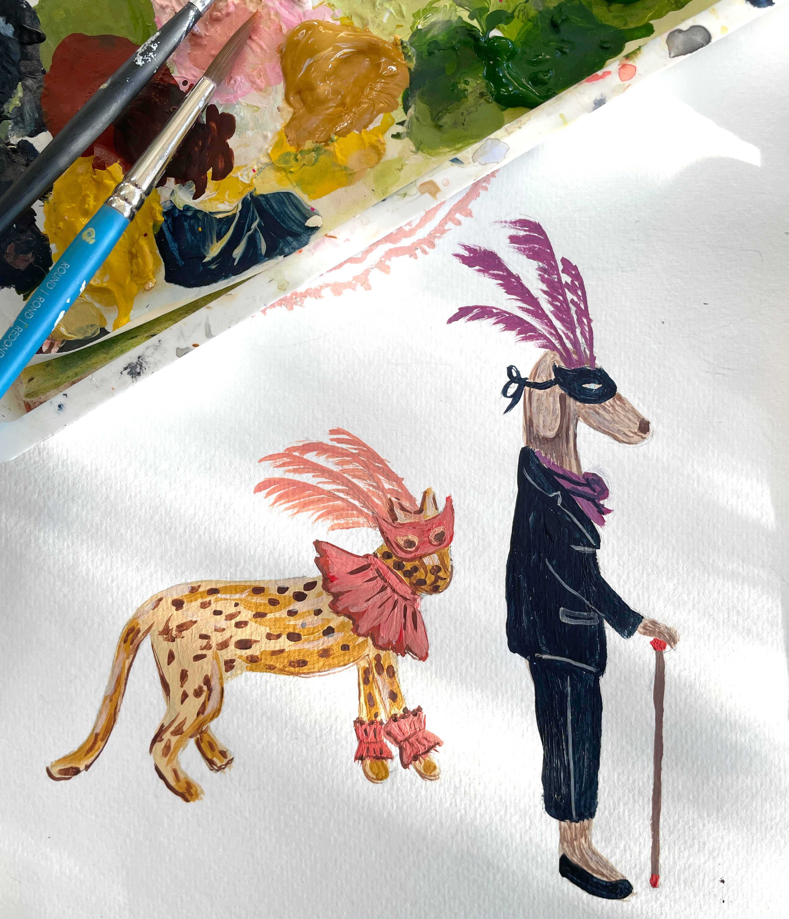 hand illustration cheetah 