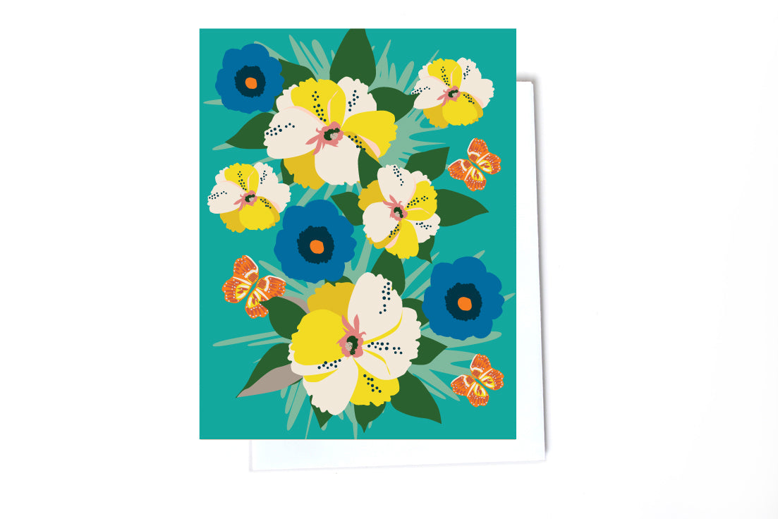 Floral boxed set illustrated cards front