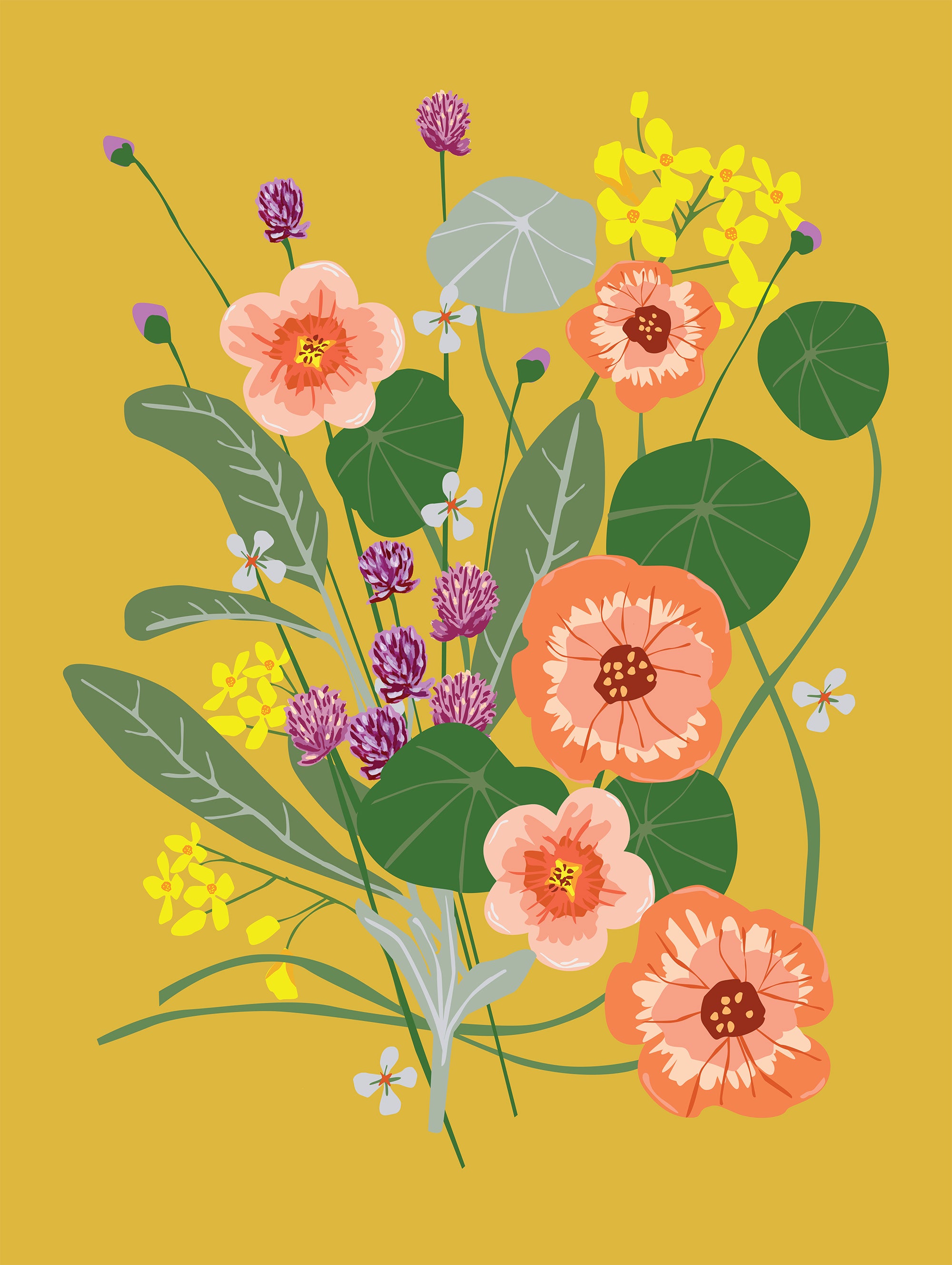 floral print artist front close up