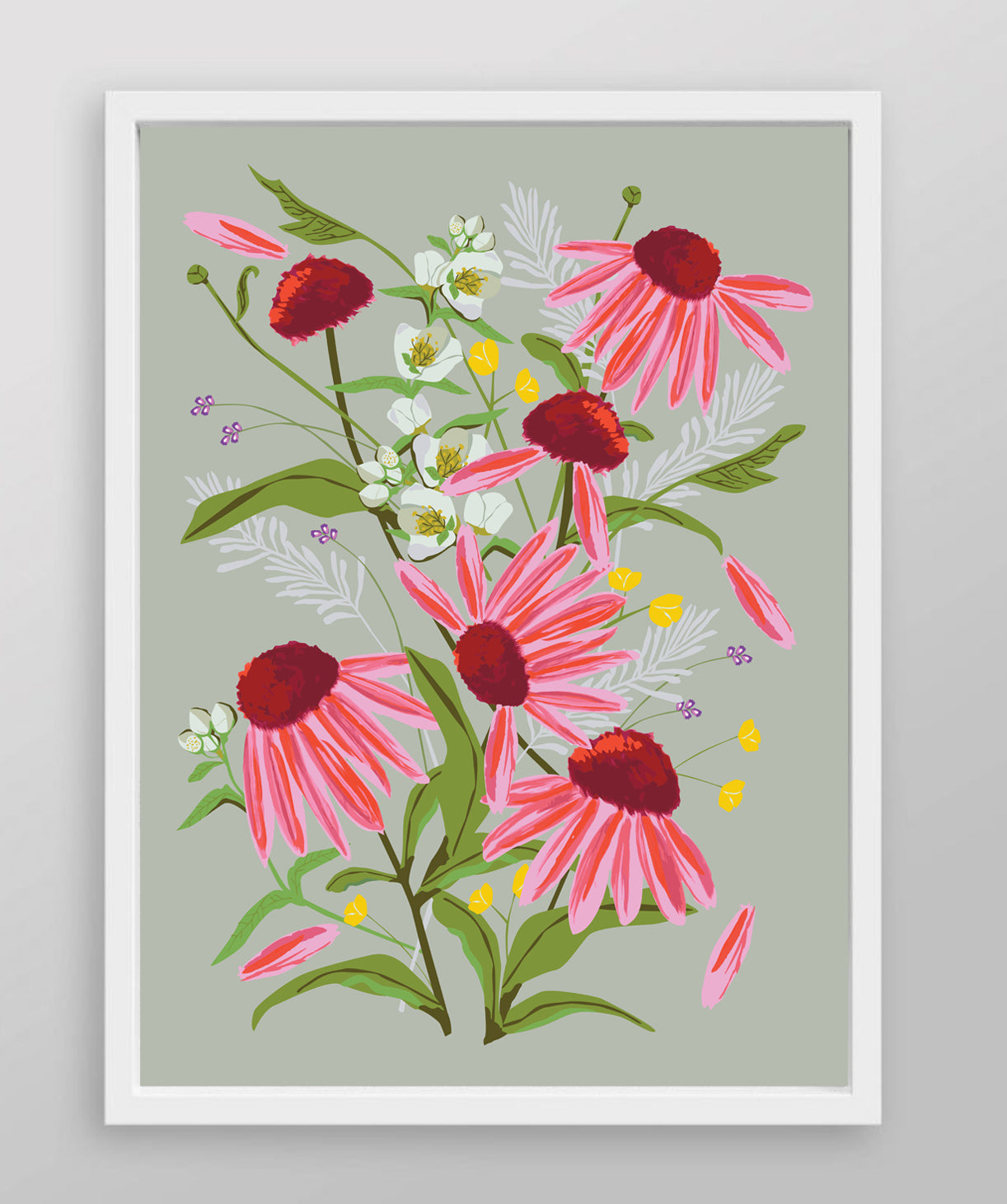 floral print artist front framed 