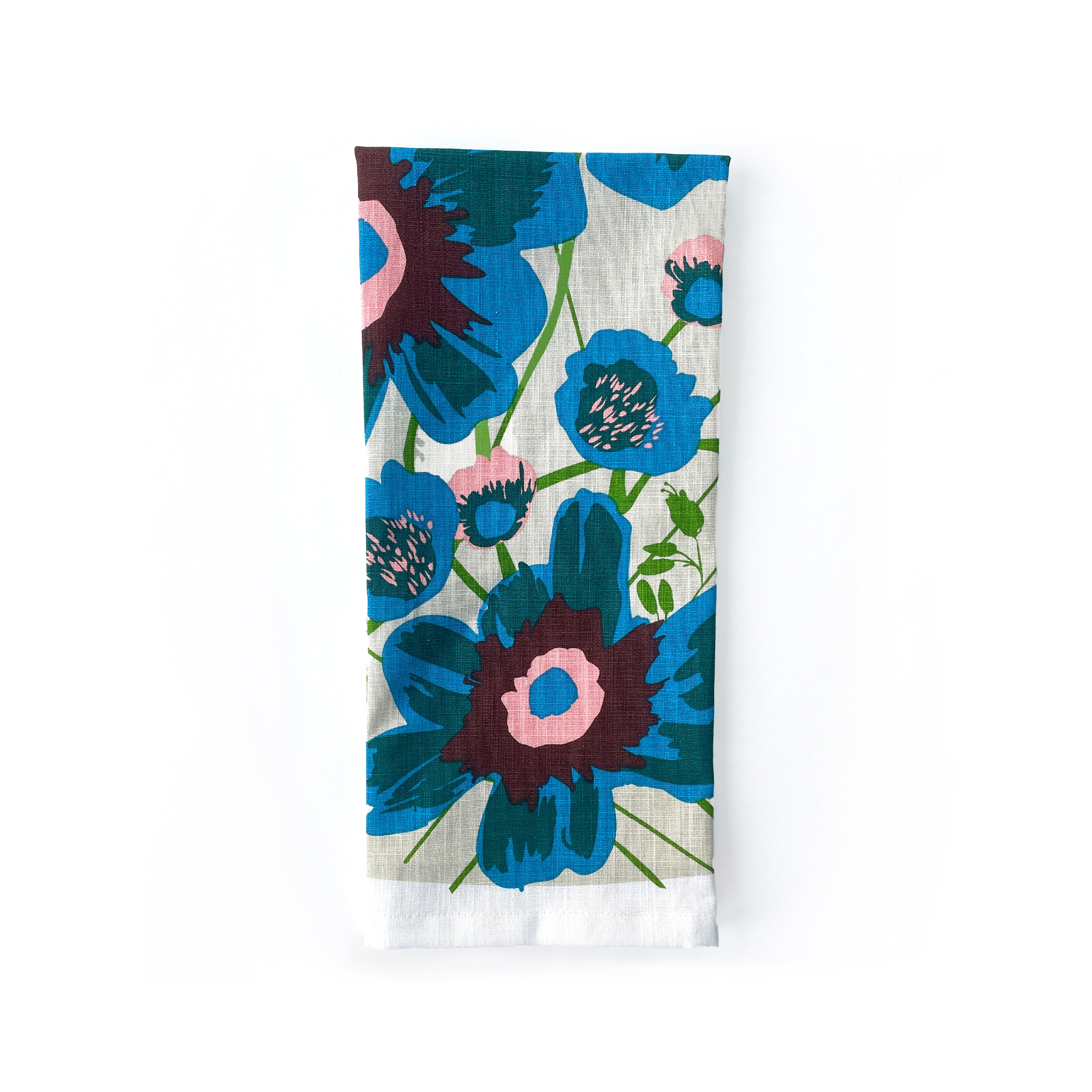 floral tea towel front folded 
