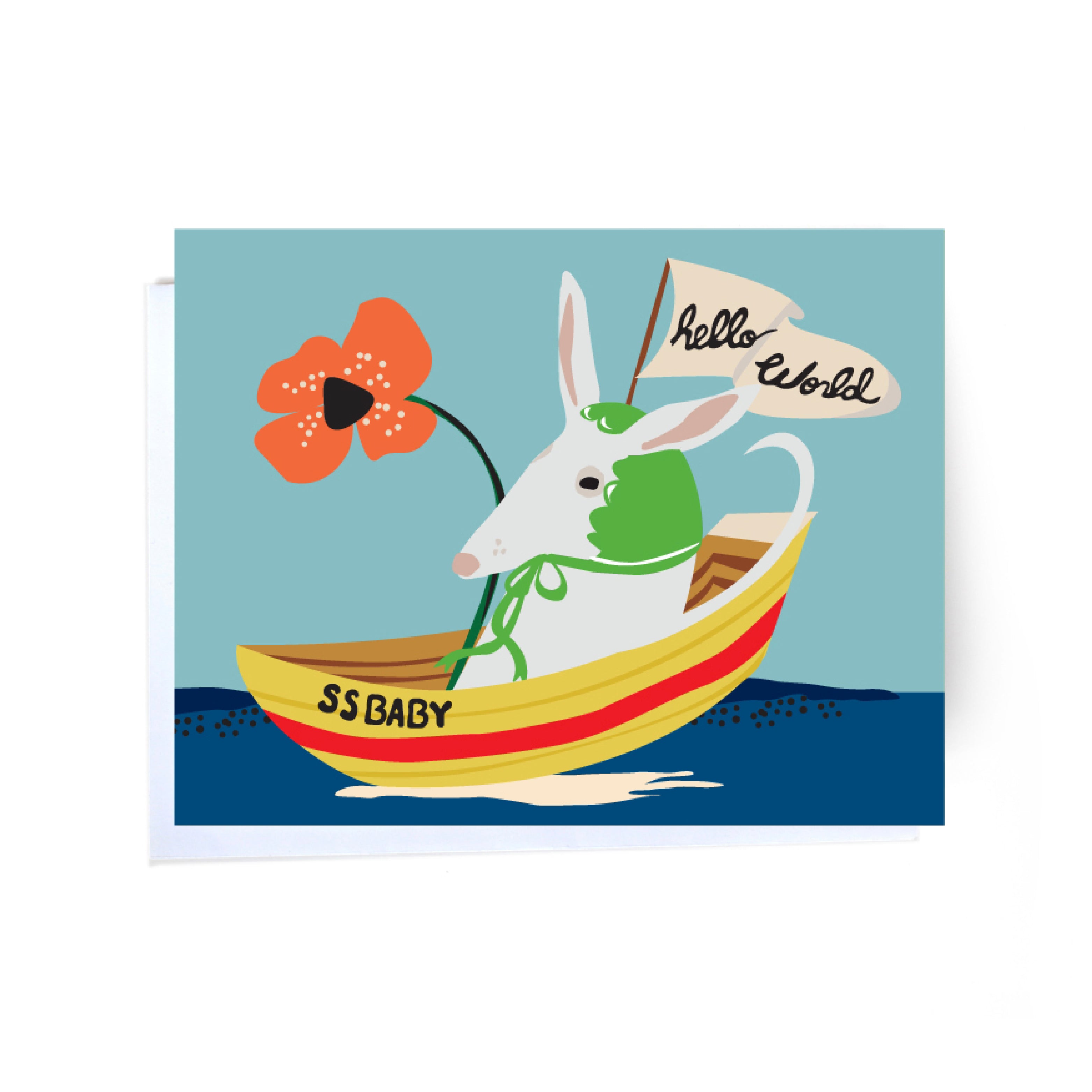 new baby illustrated cards front