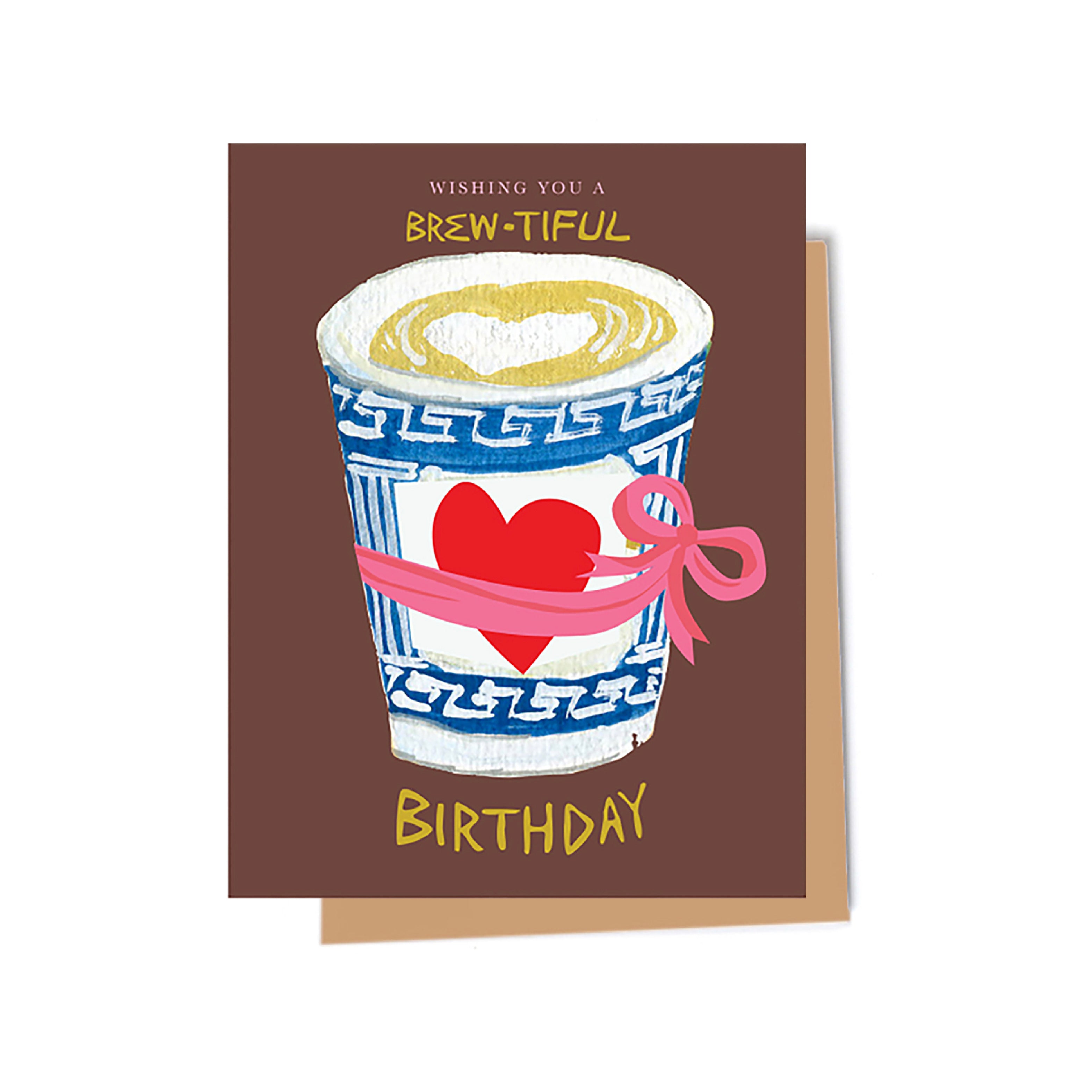 coffee cup whimsical birthday cards front