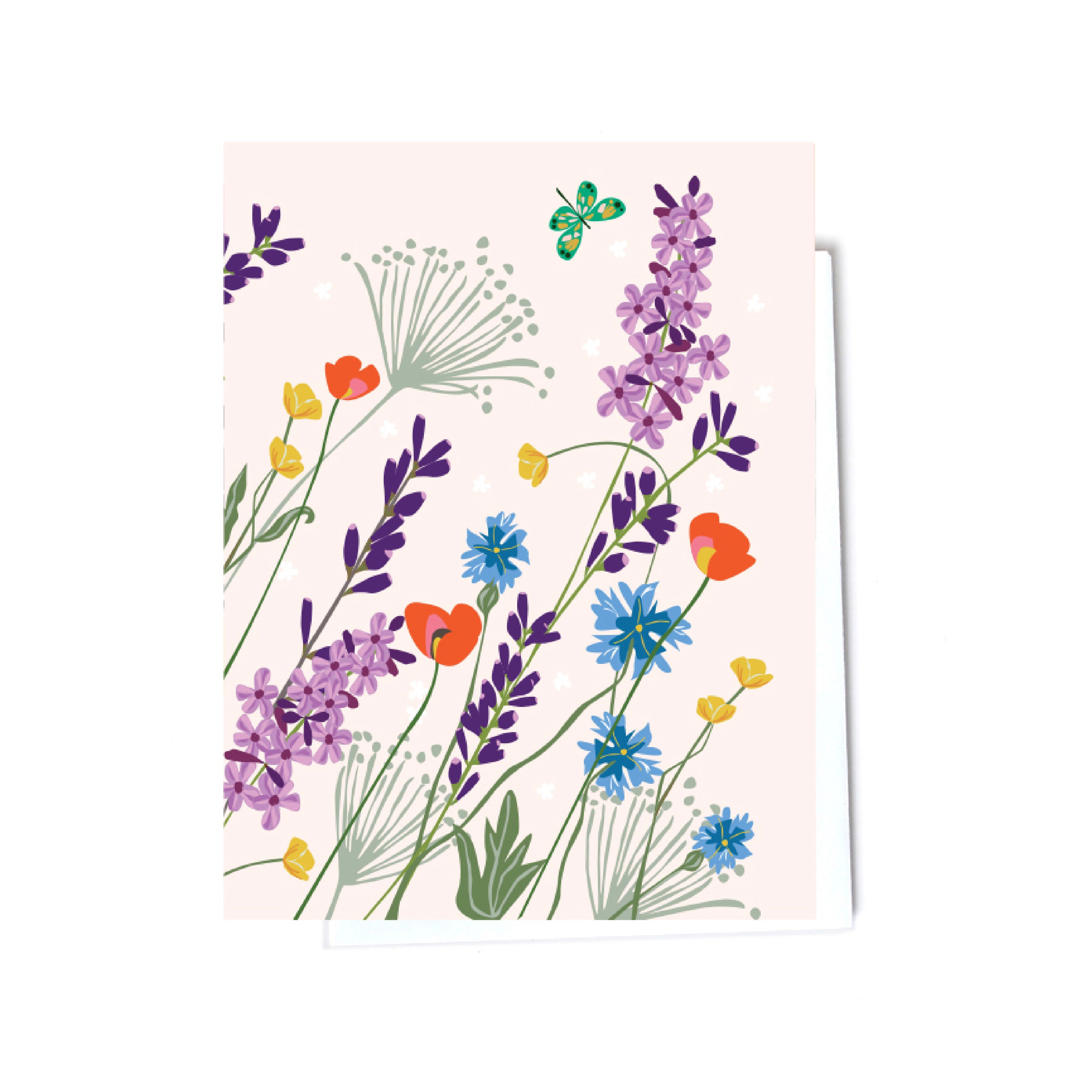 floral illustrated cards front