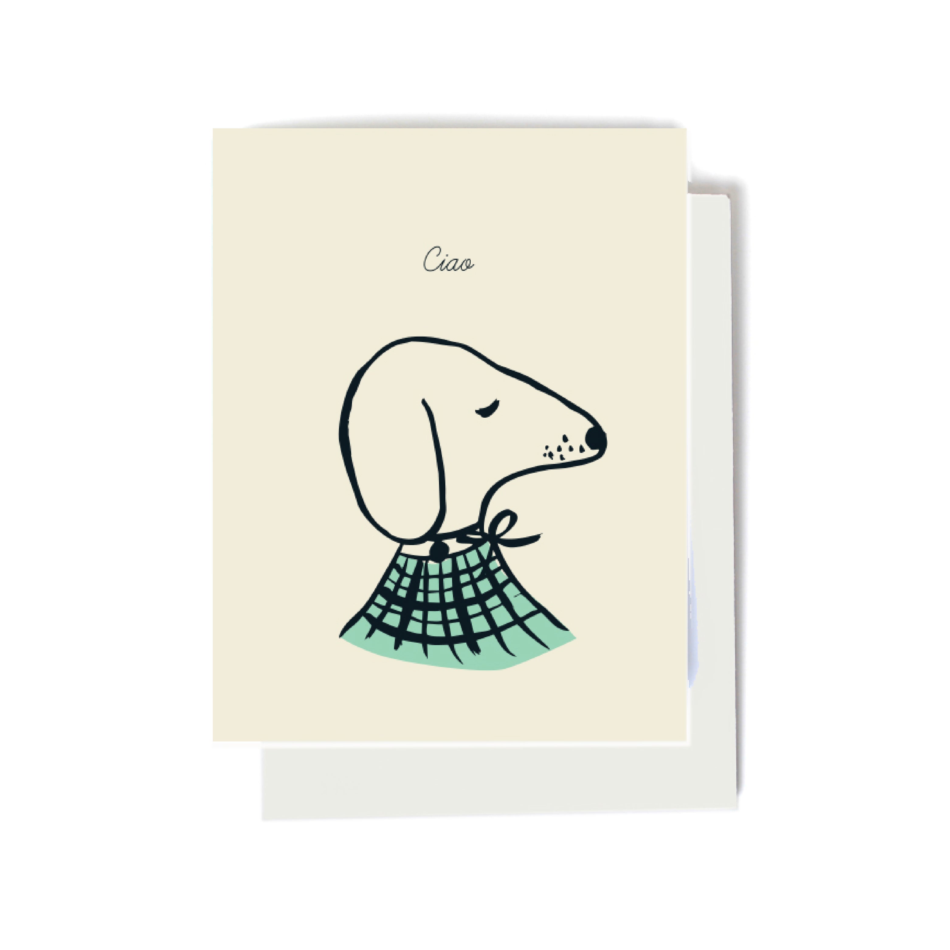 ciao dog illustrated cards front