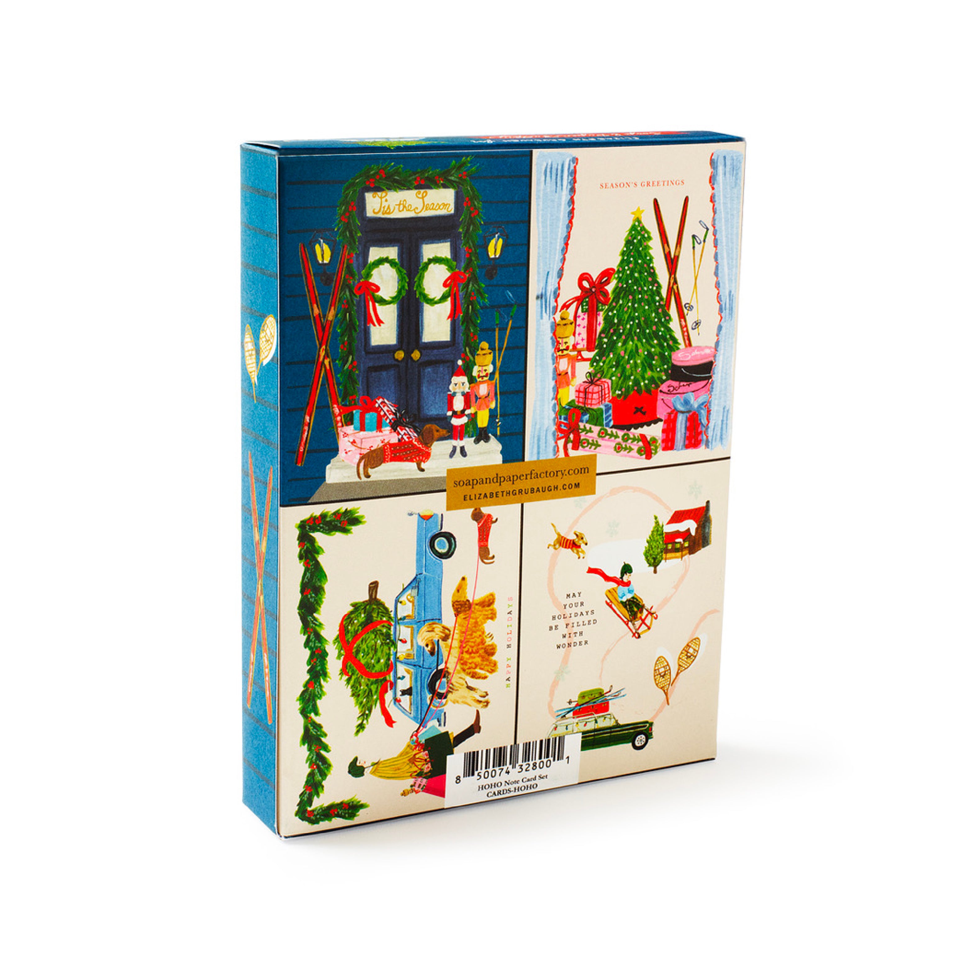 Holiday boxed set illustrated cards back