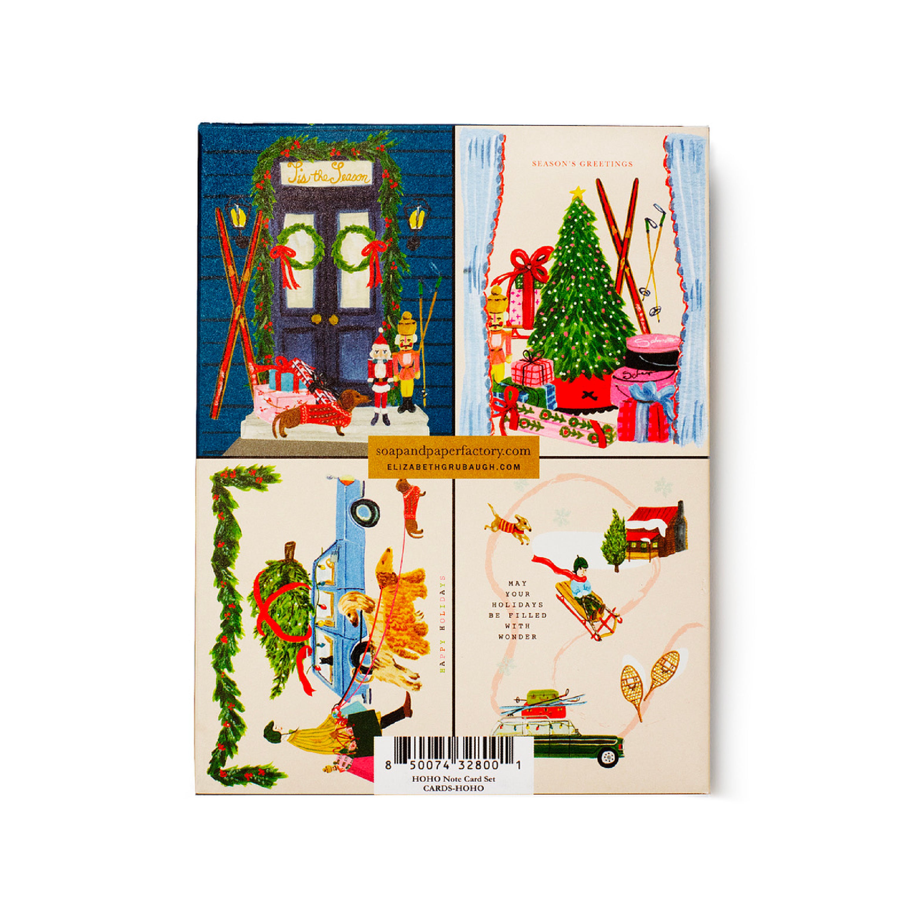 Holiday boxed set illustrated cards back