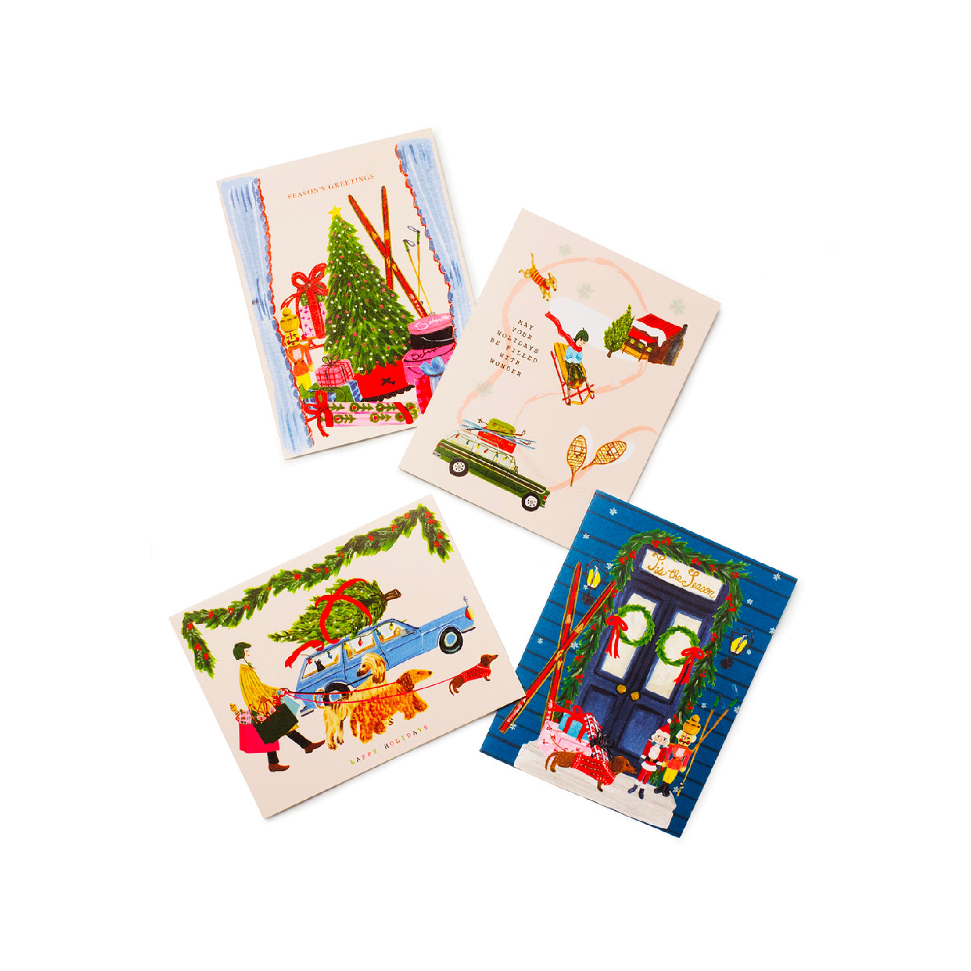 Holiday boxed set illustrated cards front