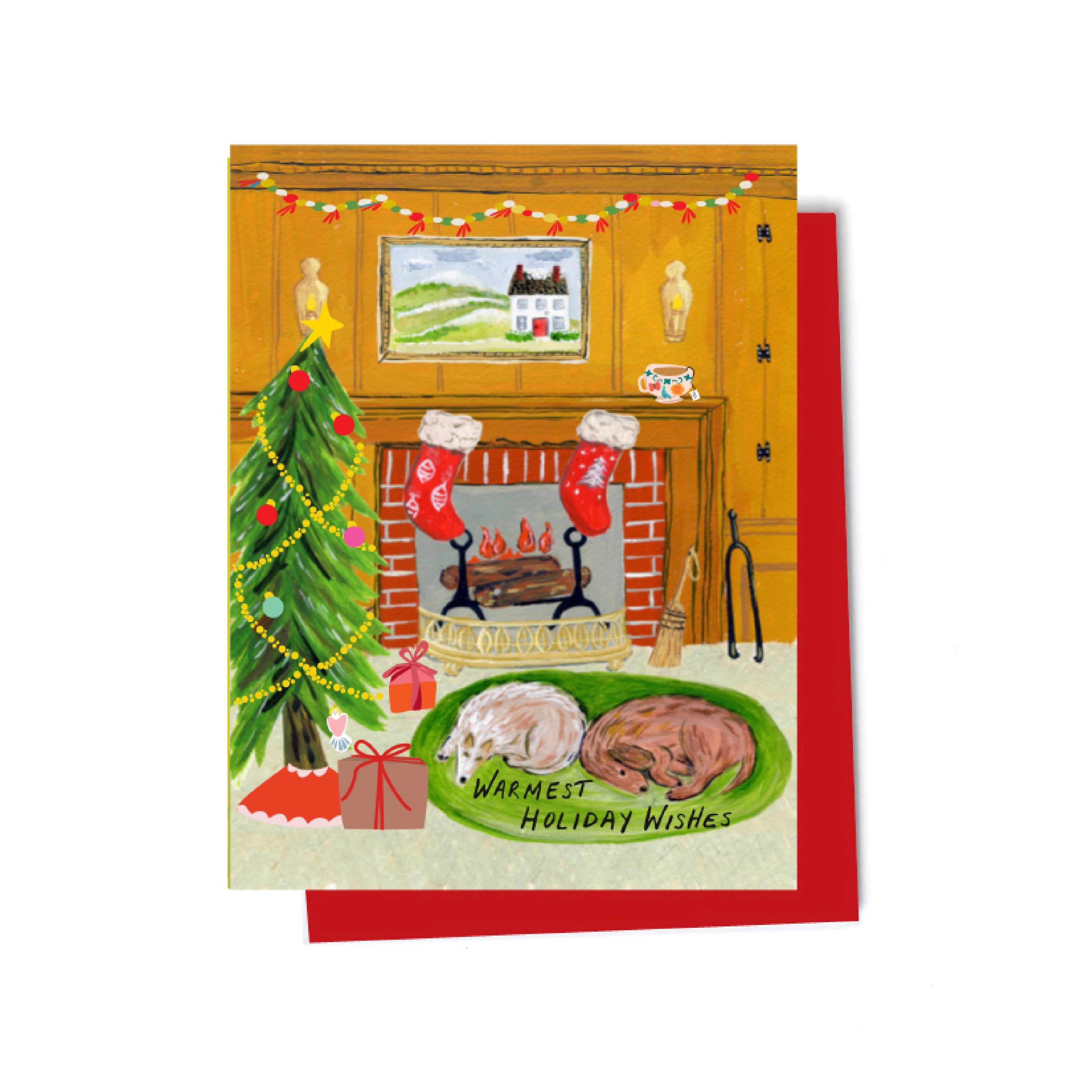 Hearth holiday illustrated cards front