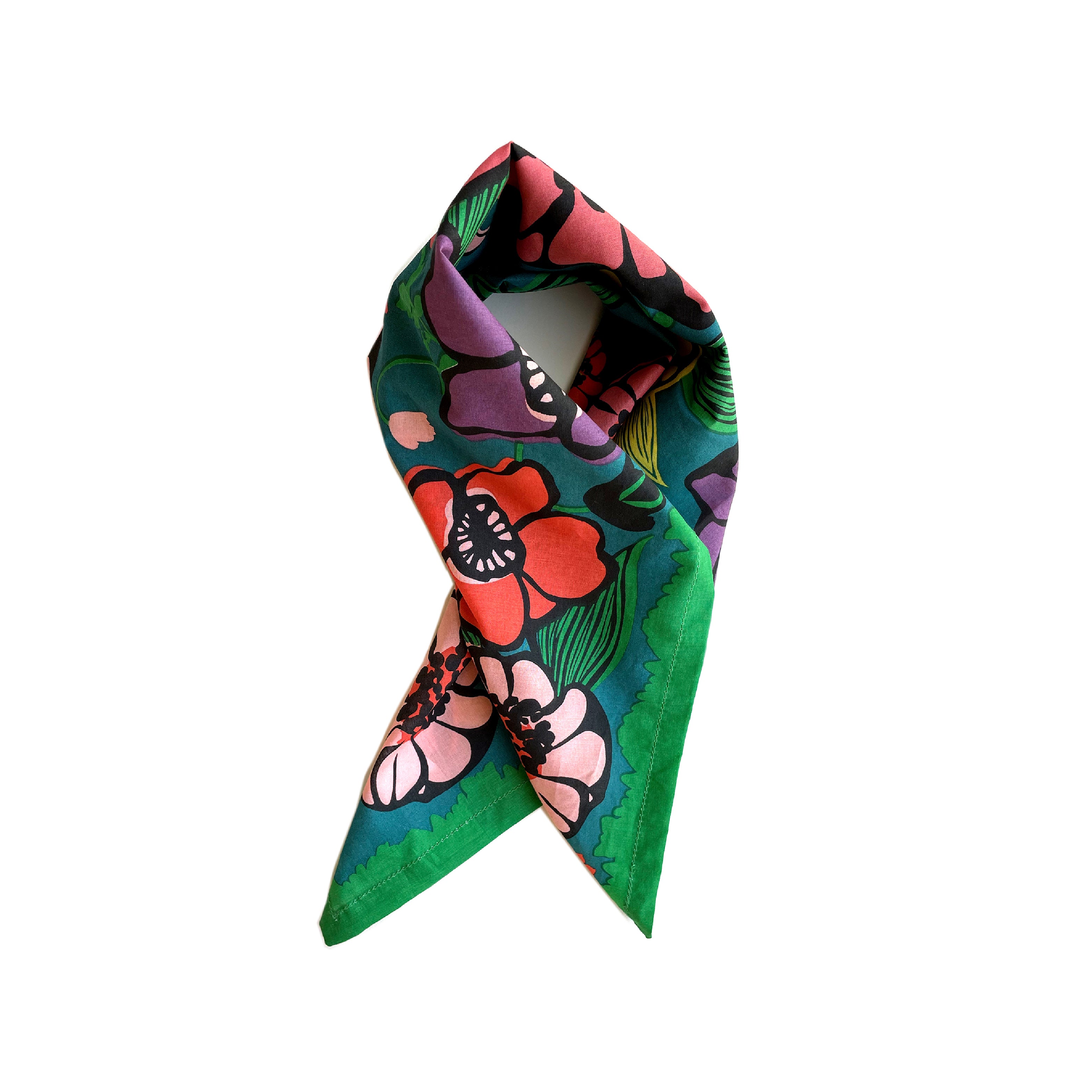 folded floral kerchief 