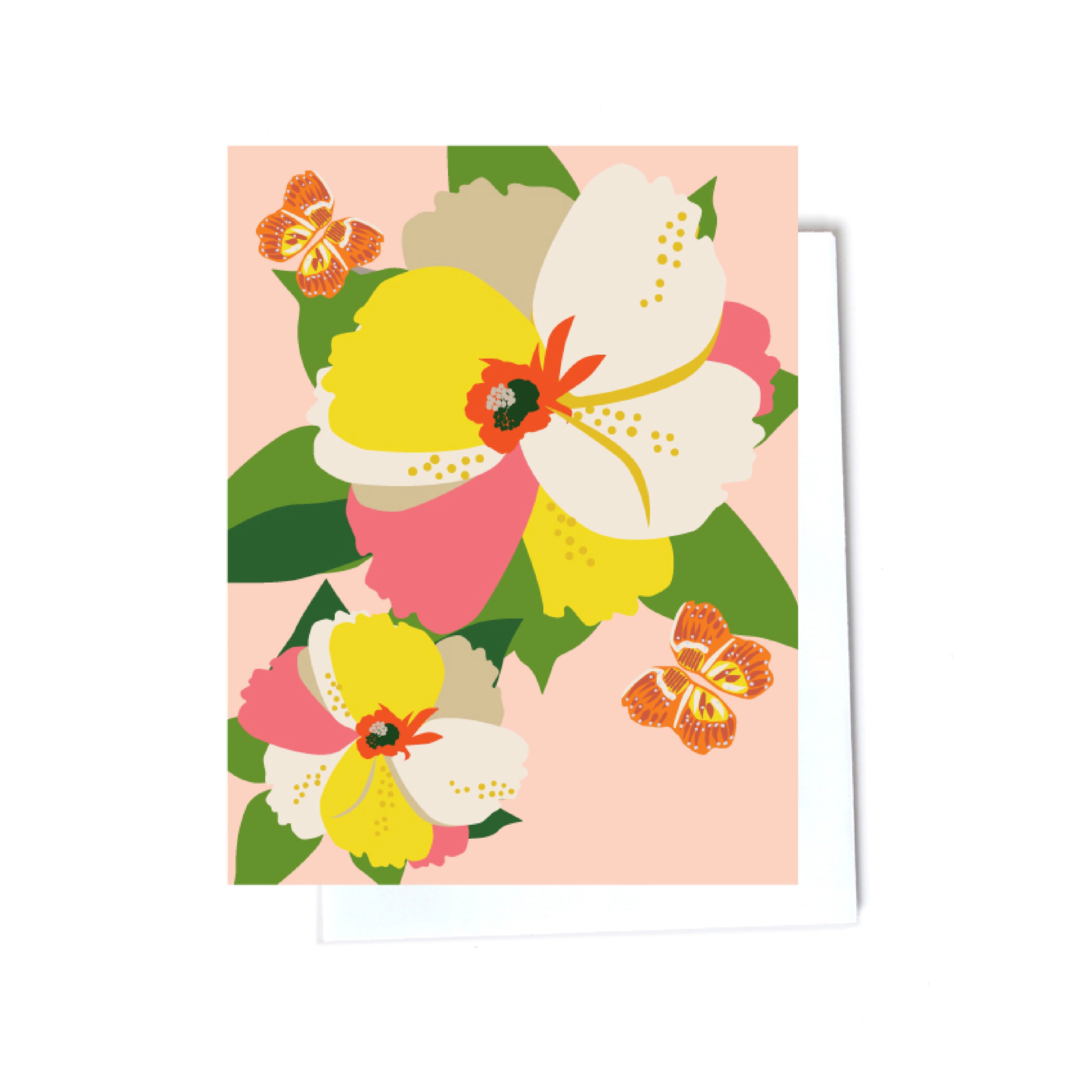 floral illustrated cards front