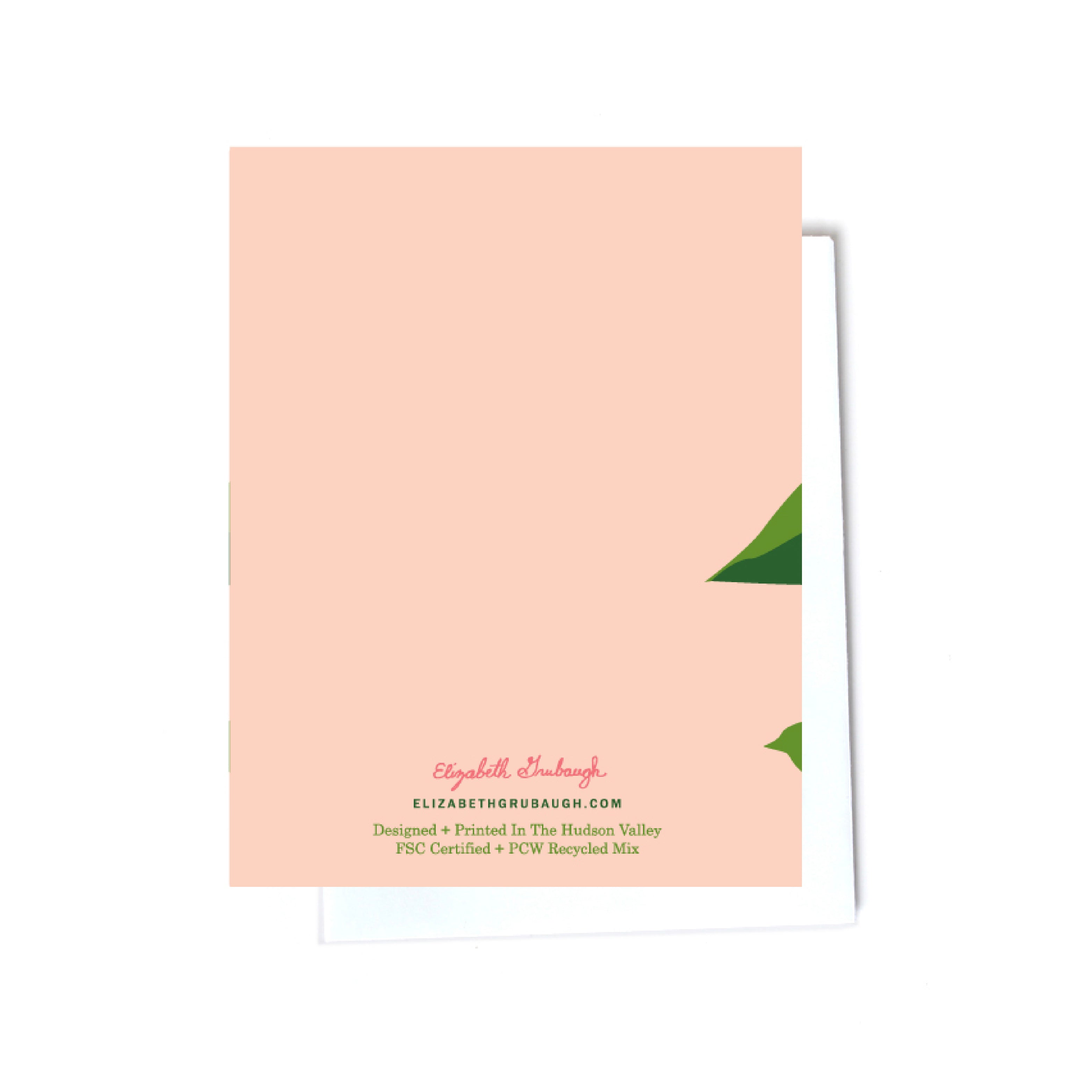 floral illustrated cards back