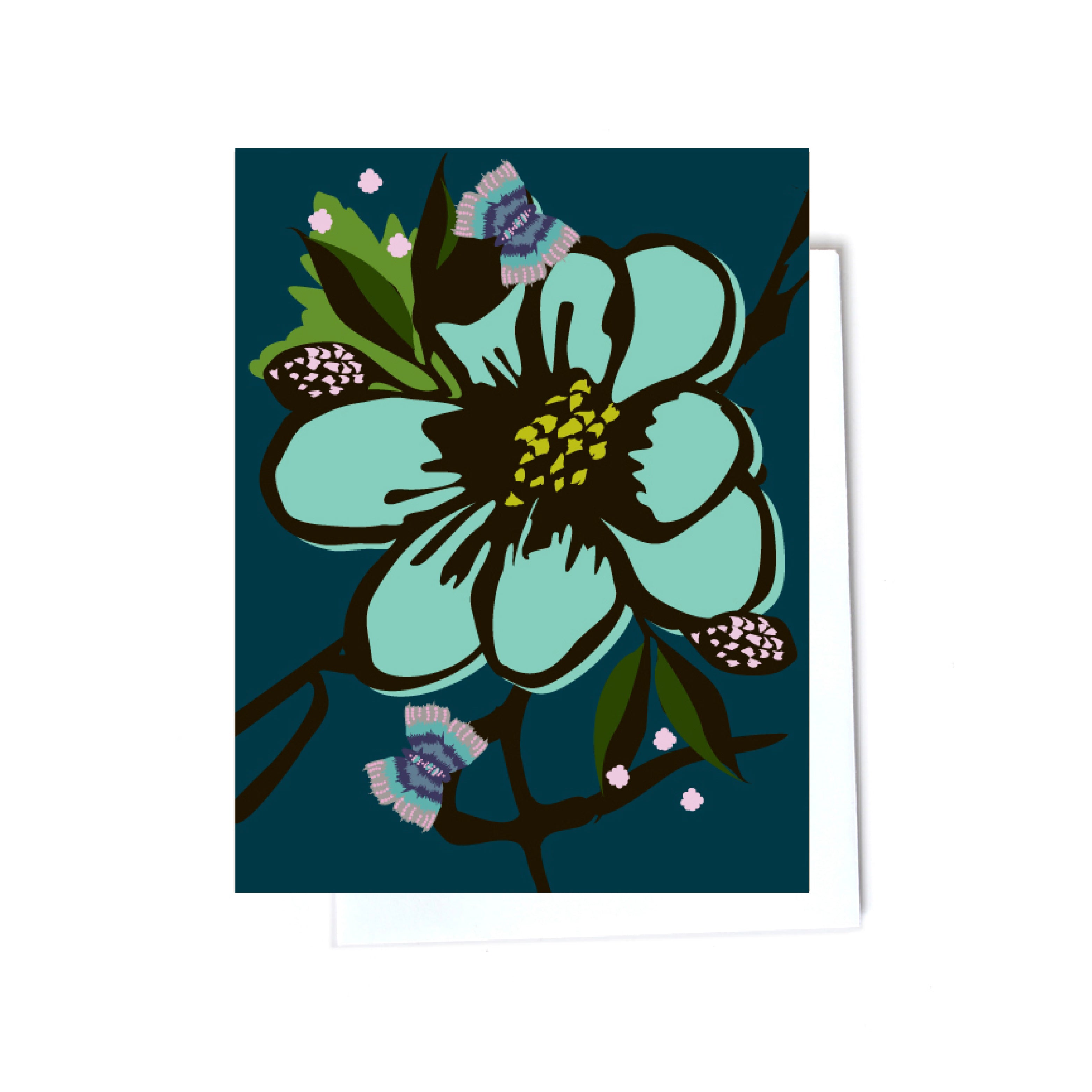 floral illustrated cards front 