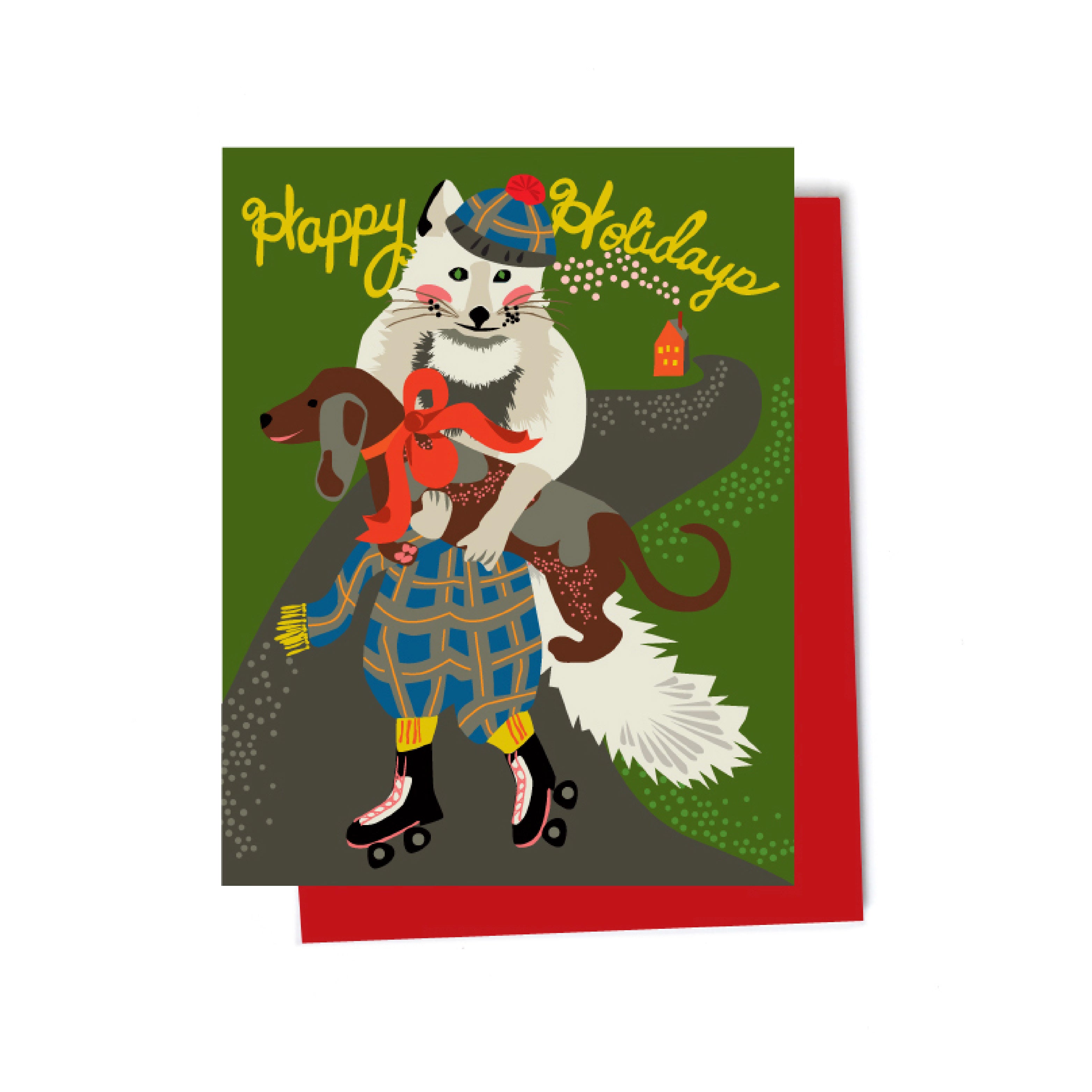 Animal holiday illustrated cards
