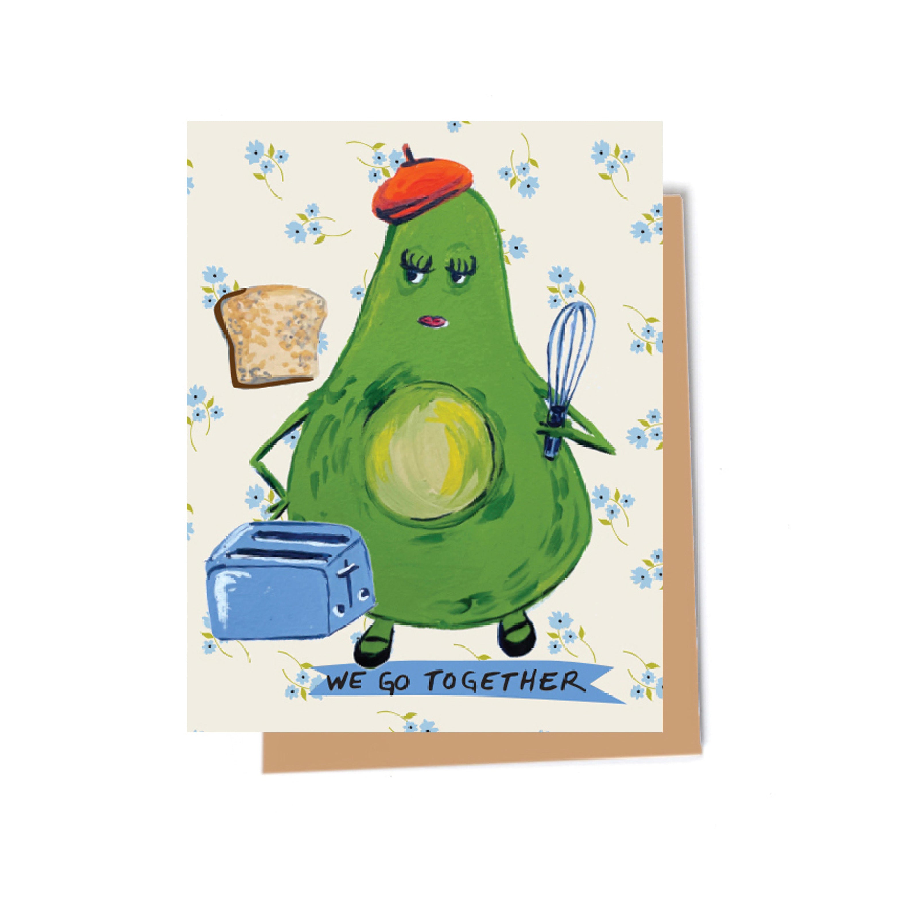 avocado illustrated cards front