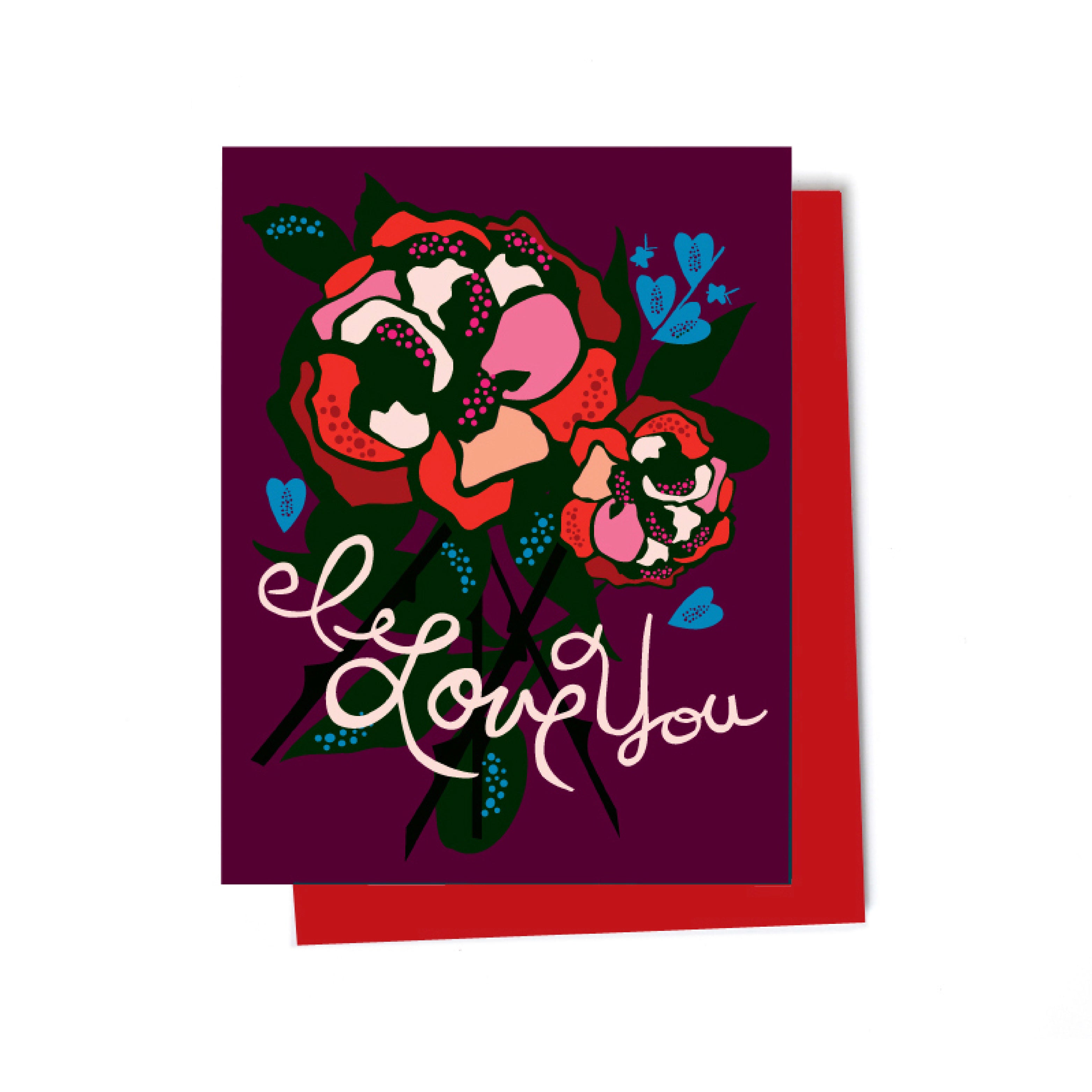 Love illustrated cards front