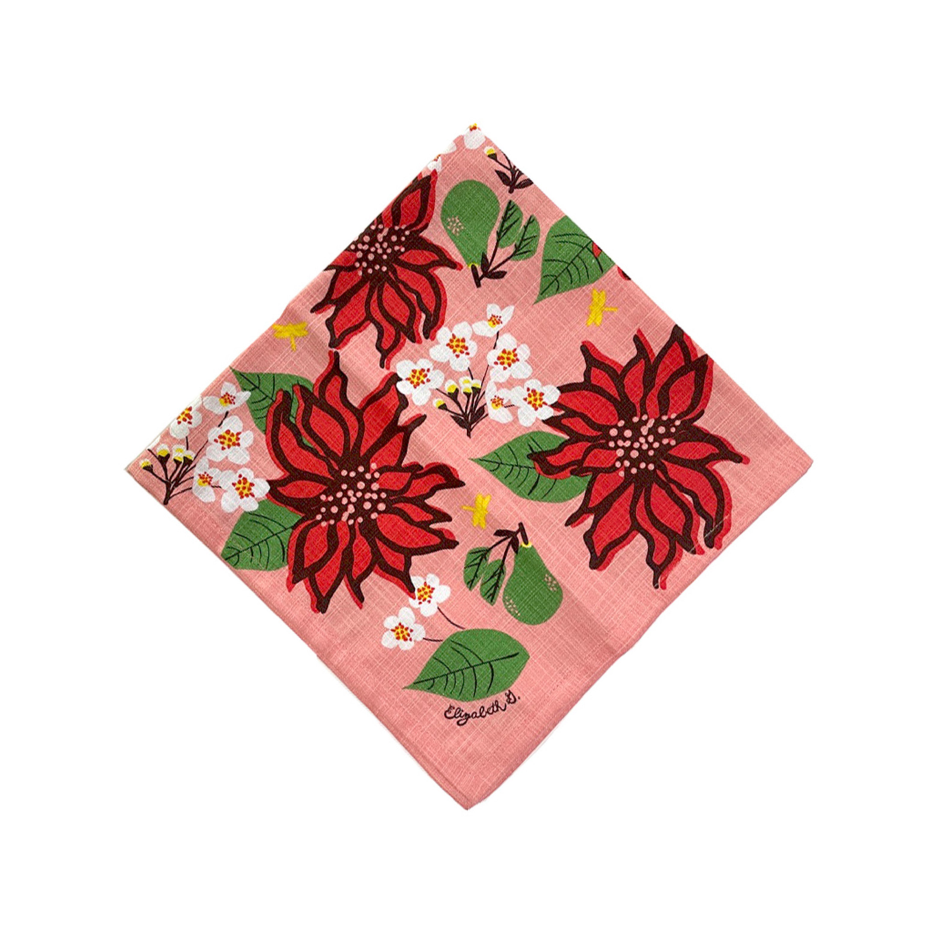 floral cloth napkin set single