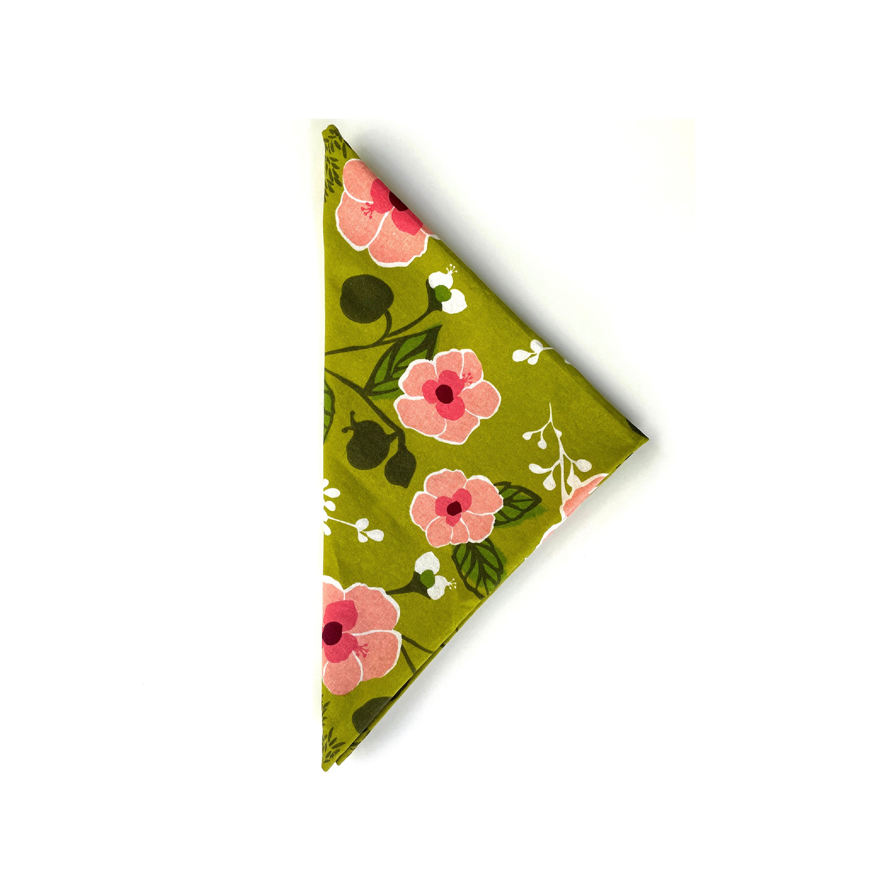 floral cloth napkin set single folded 