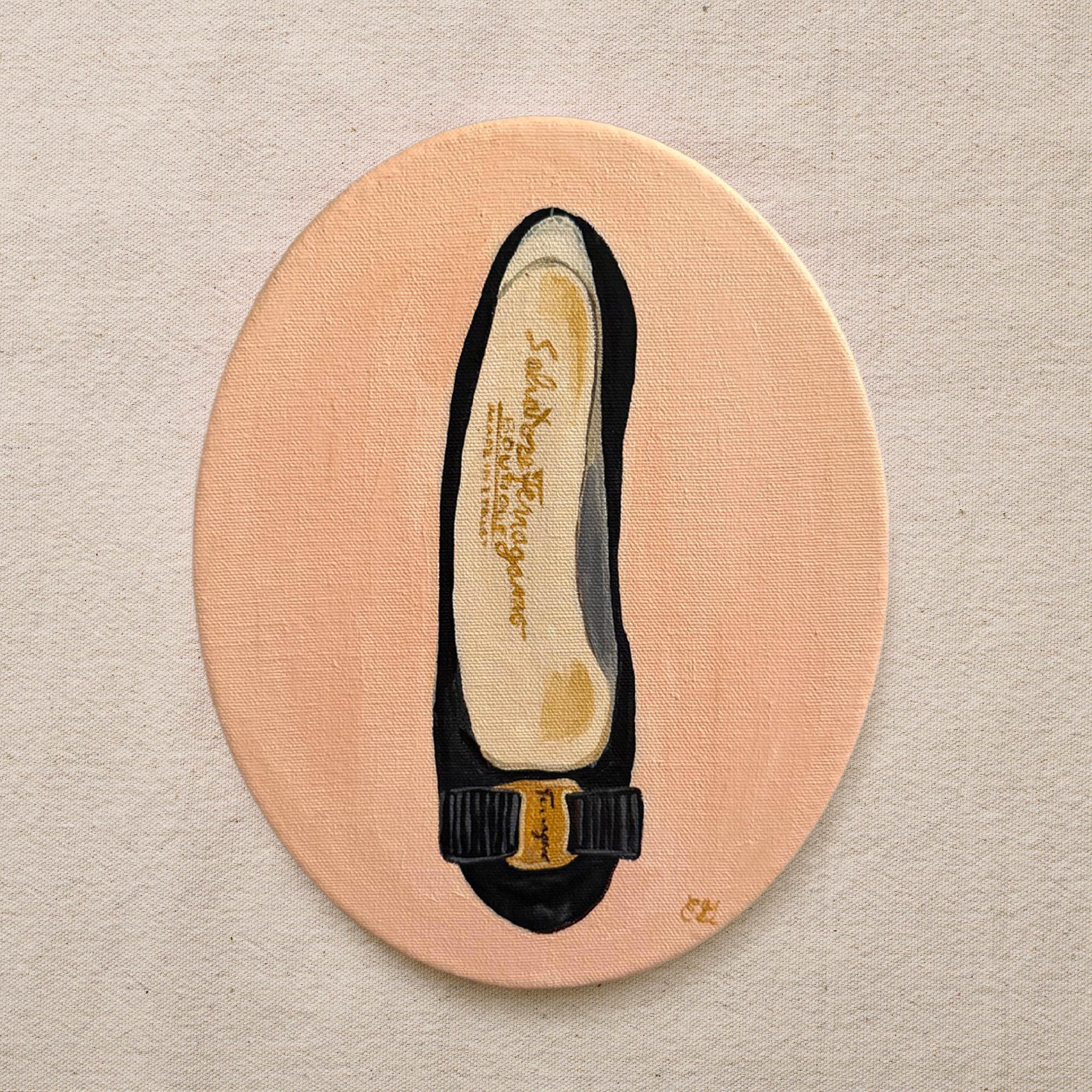 Ferragamo shoe soft painting front