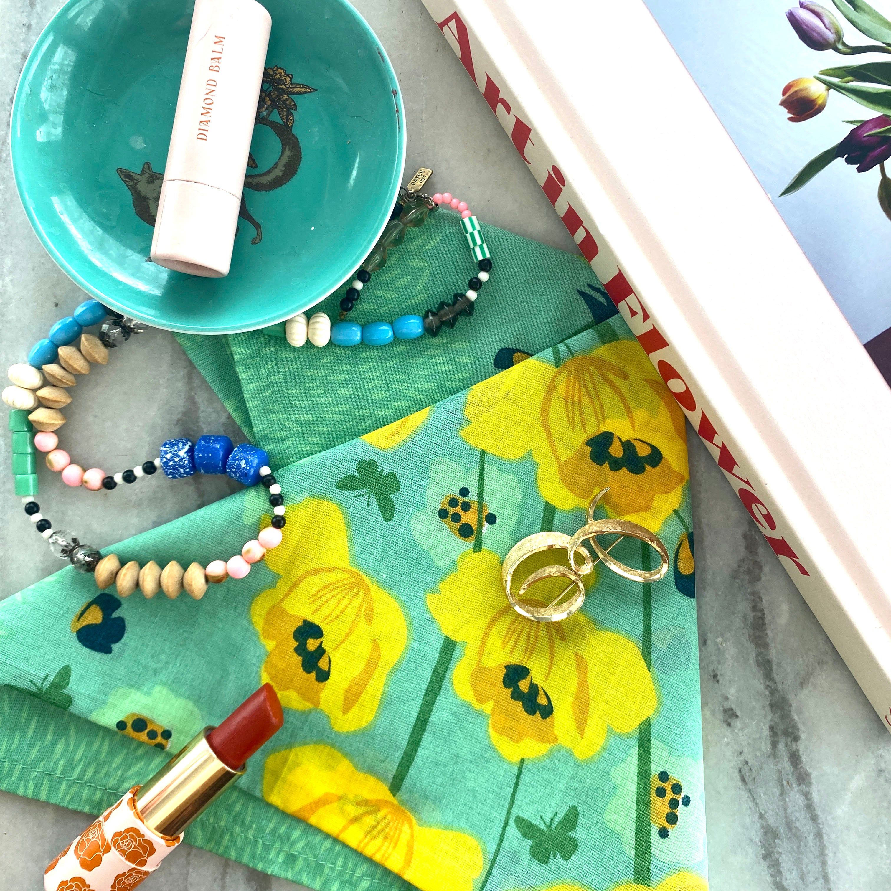 floral kerchief table top