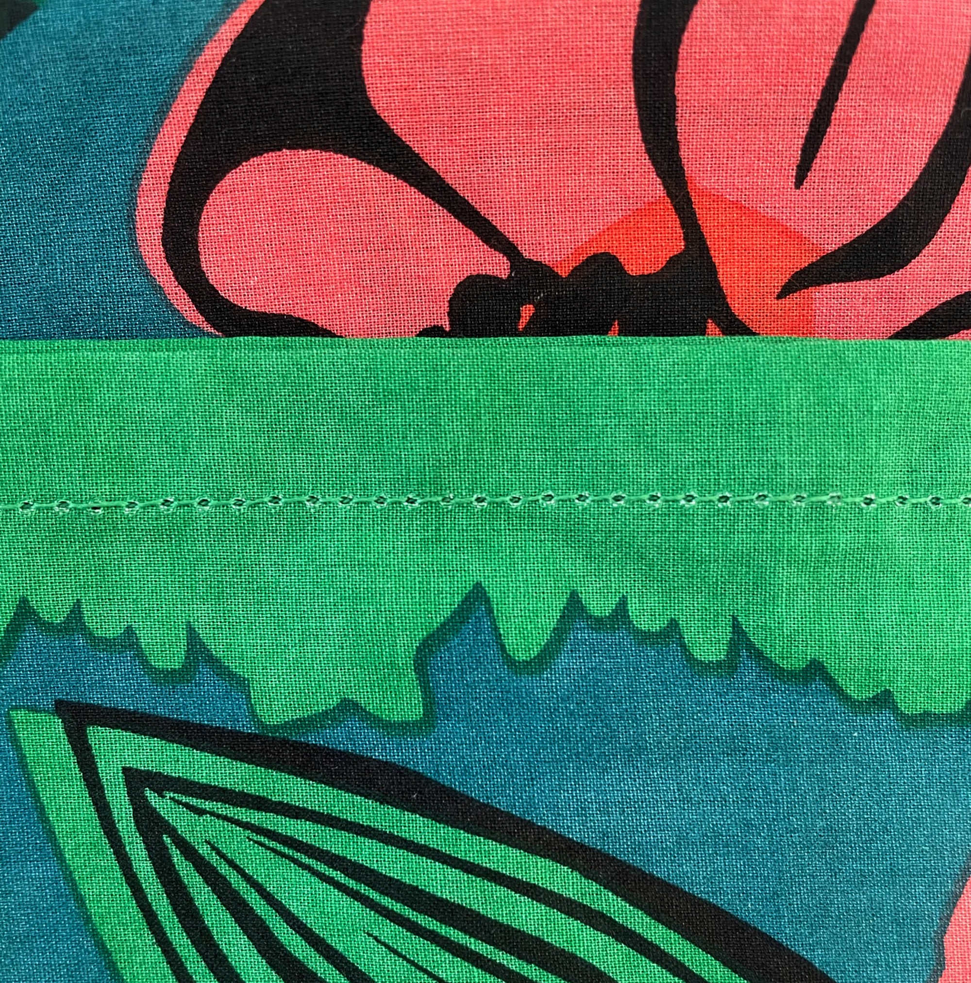 floral kerchief close up